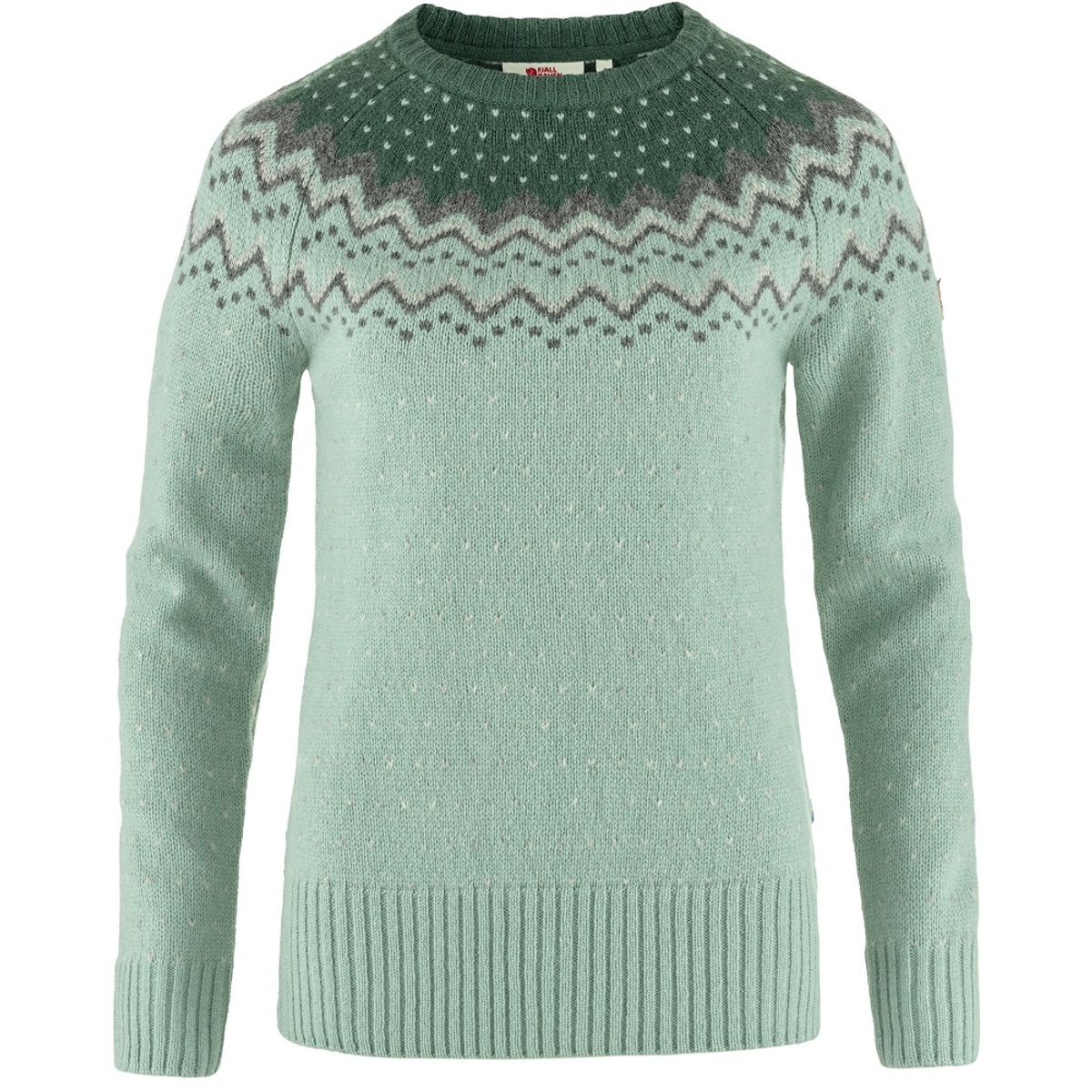 Fjällräven Övik knit sweater misty green - dep patina - L