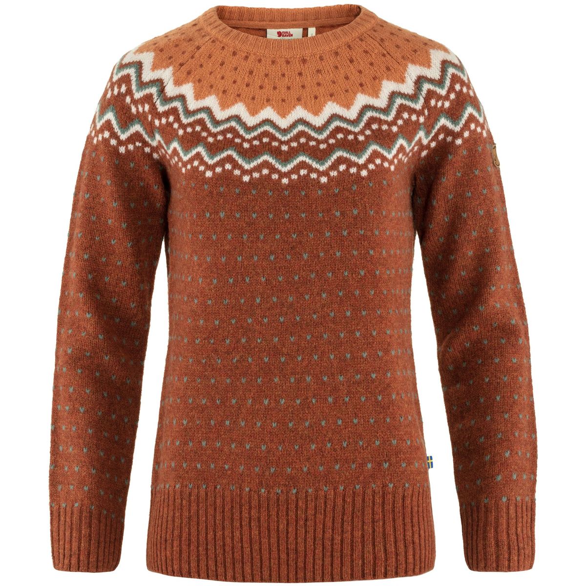 Fjällräven Övik Knit Sweater W Autumn Leaf-Desert Brown - L