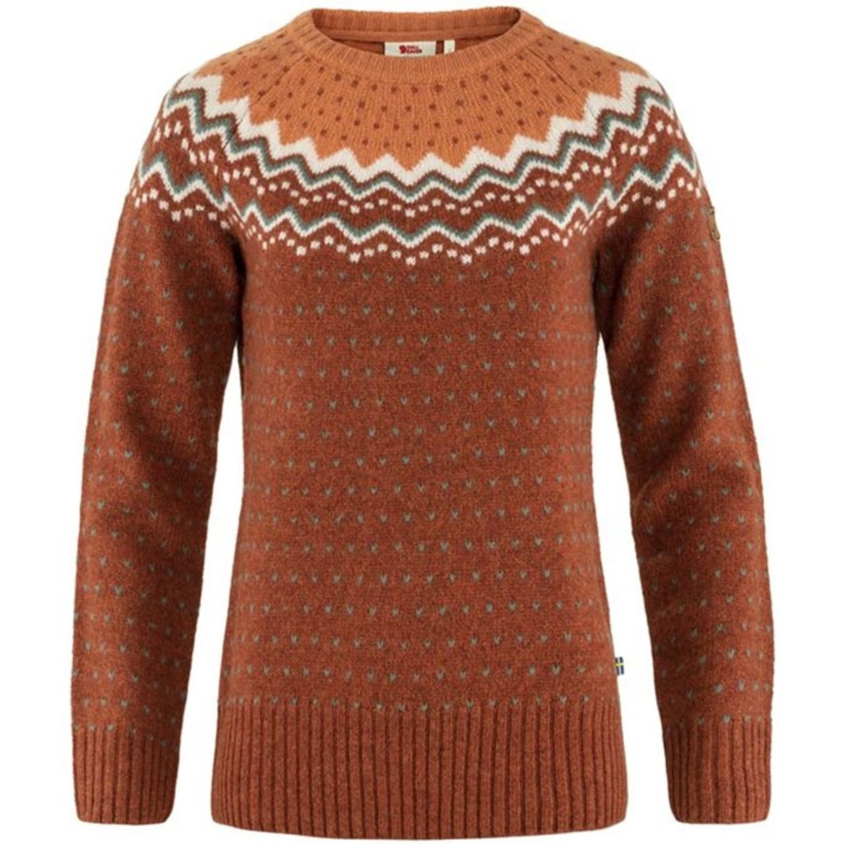 Fjällräven Övik Knit Sweater W-autumn leaf / desert Brun-XL - Trøjer