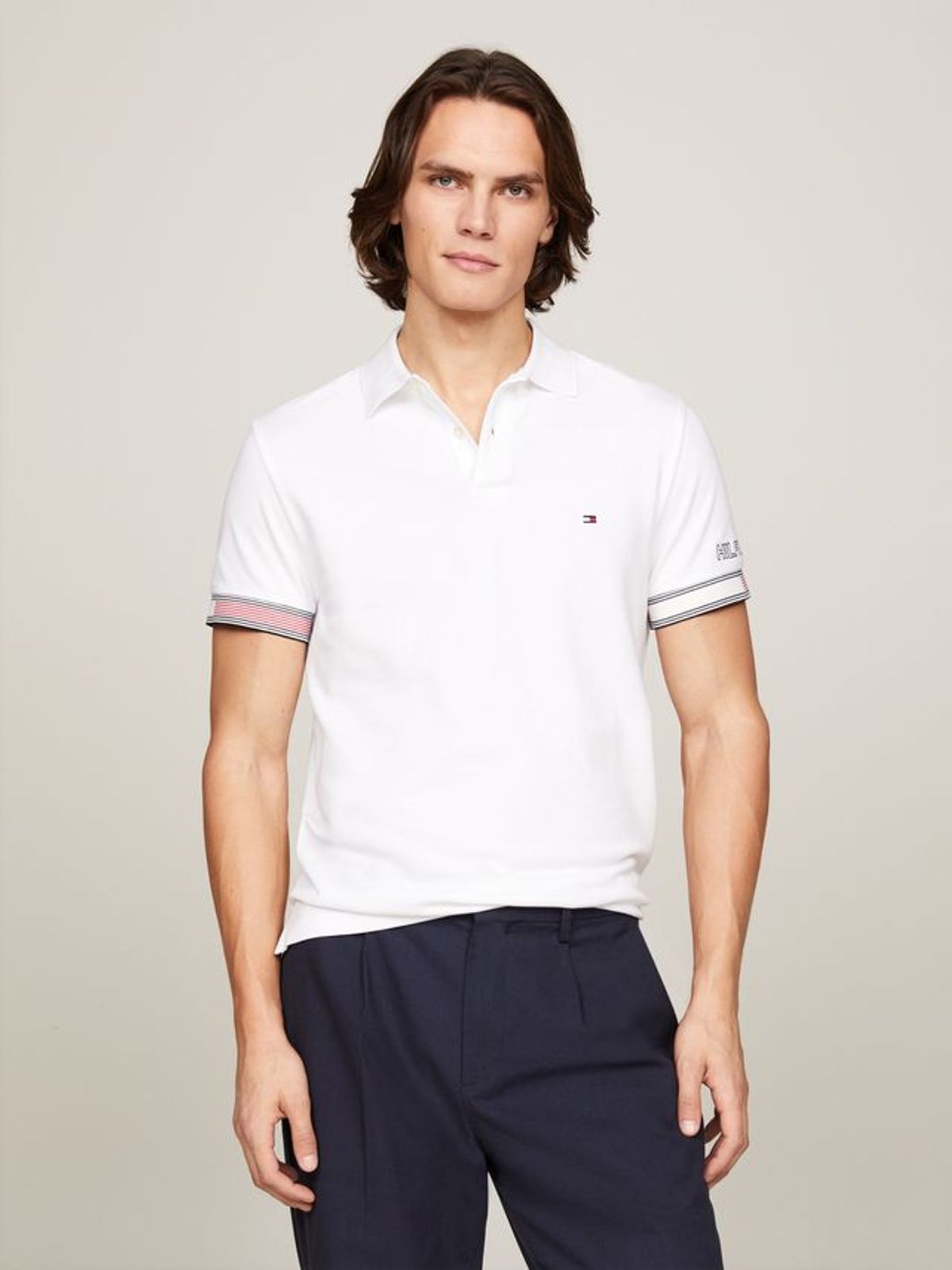 FLAG CUFF SLIM POLO