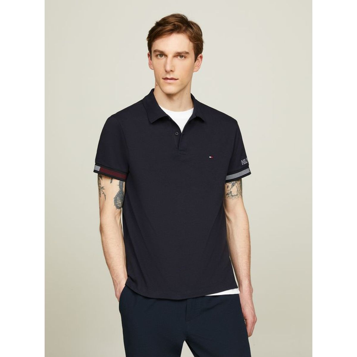 FLAG CUFF SLIM POLO