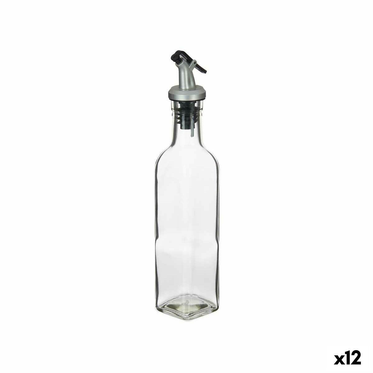 Flakon Gennemsigtig Glas Stål 250 ml (12 enheder)