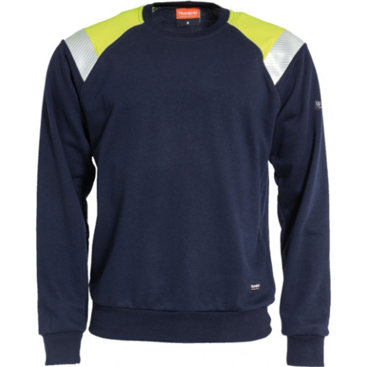 Flammehæmmende sweatshirt 637589, gul/marine, str. 4XL