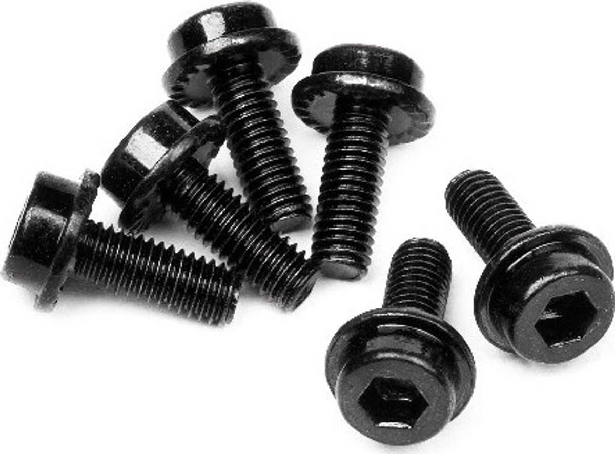 Flanged Cap Head Screw M3x8mm (6pcs) - Hp94453 - Hpi Racing