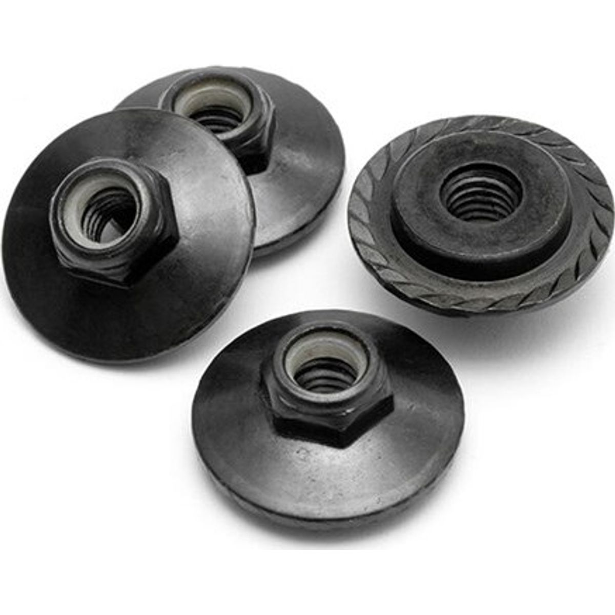 Flanged Lock Nut M5x8mm (black/4pcs) - Hpz680 - Hpi Racing