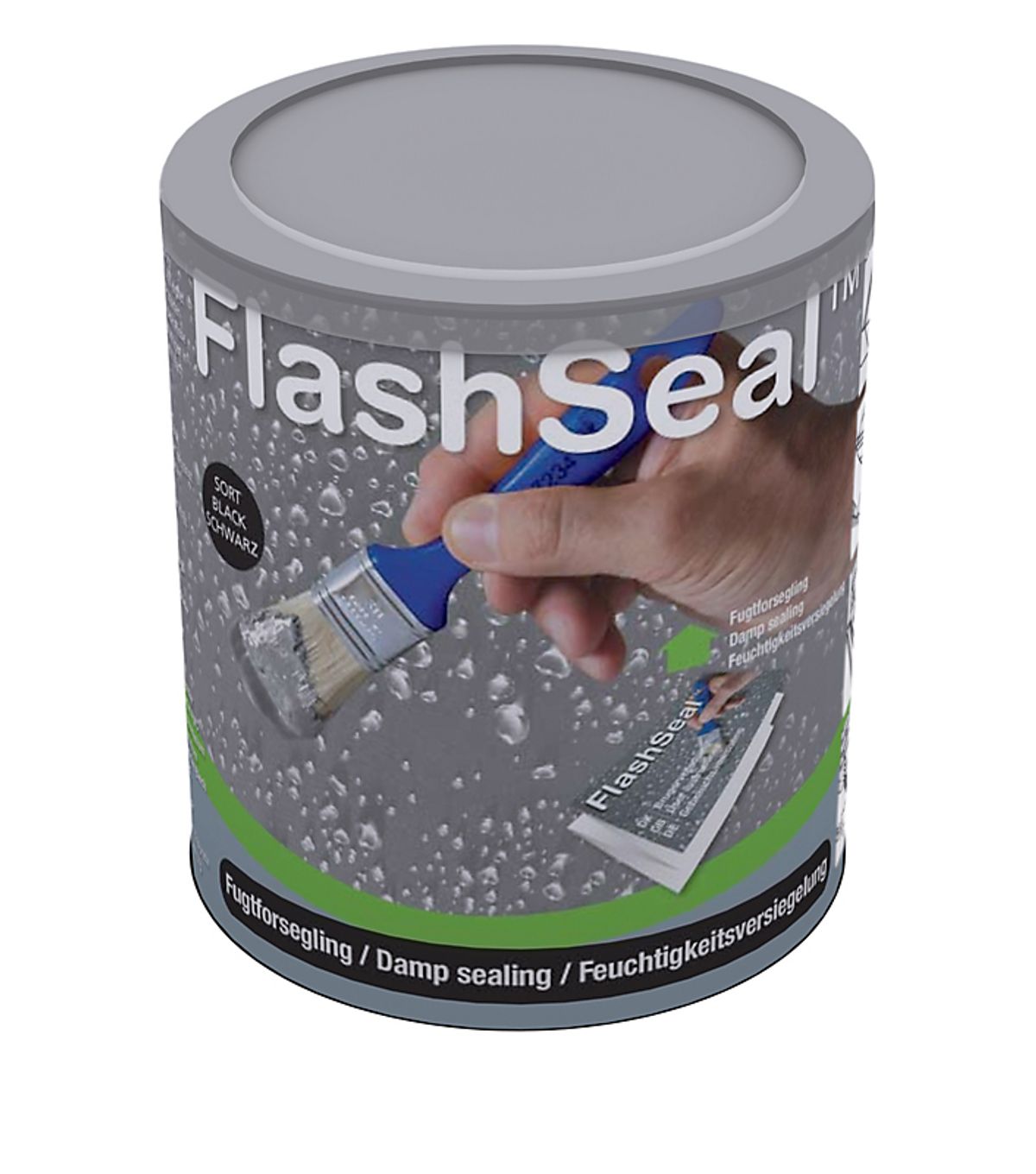 FlashSeal, sort - 1,13 kg gummimaling