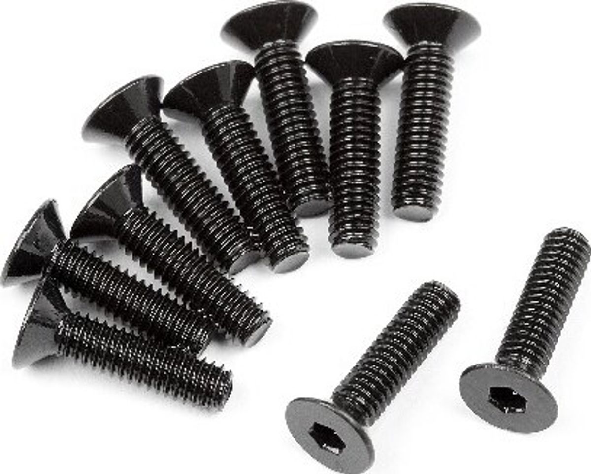 Flat Head Screw M2.5x10mm (hex Socket/10pcs) - Hp107375 - Hpi Racing