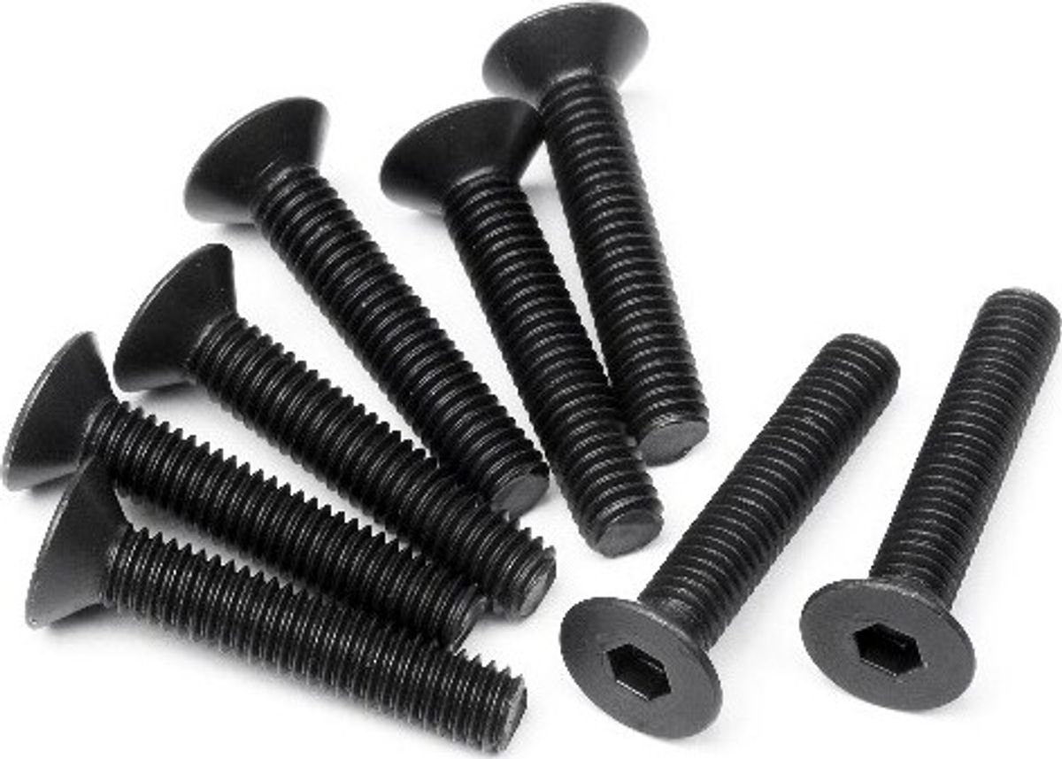 Flat Head Screw M3x16mm (hex Socket/8pcs) - Hp100557 - Hpi Racing