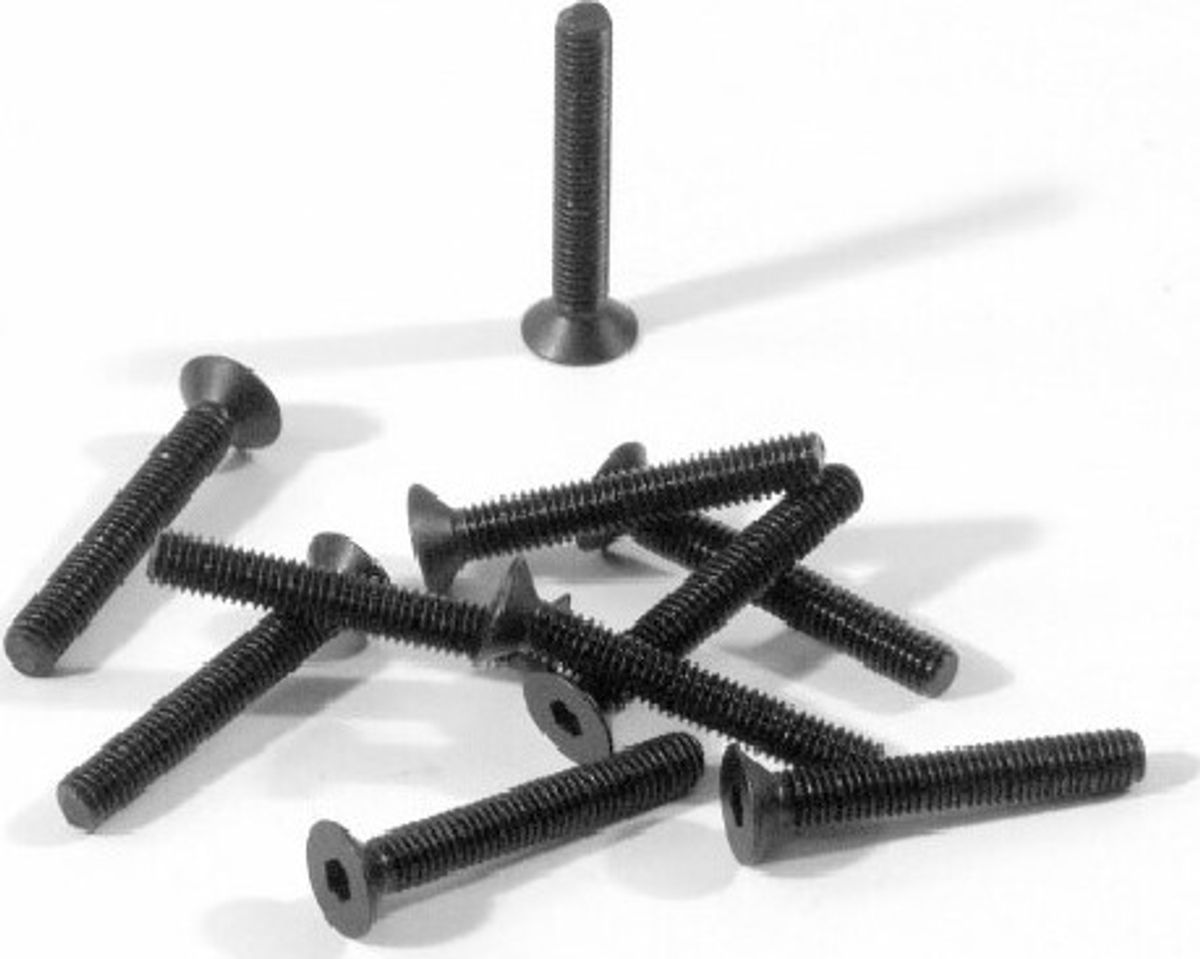 Flat Head Screw M3x20mm (hex Socket/10pcs) - Hpz087 - Hpi Racing