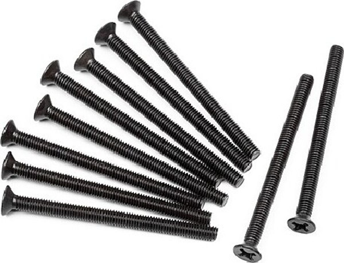 Flat Head Screw M3x40mm (10pcs) - Hpz536 - Hpi Racing