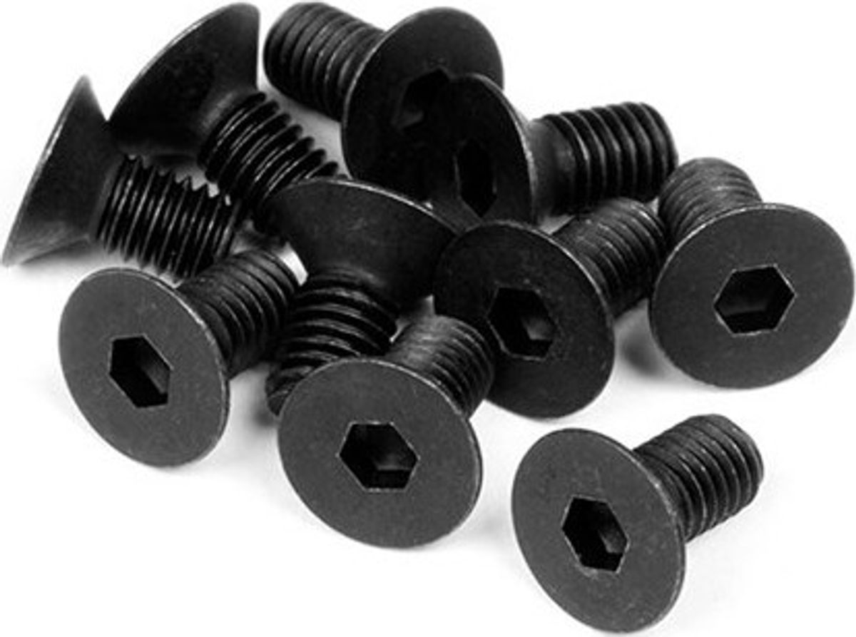 Flat Head Screw M3x6mm (hex Socket/10pcs) - Hpz081 - Hpi Racing