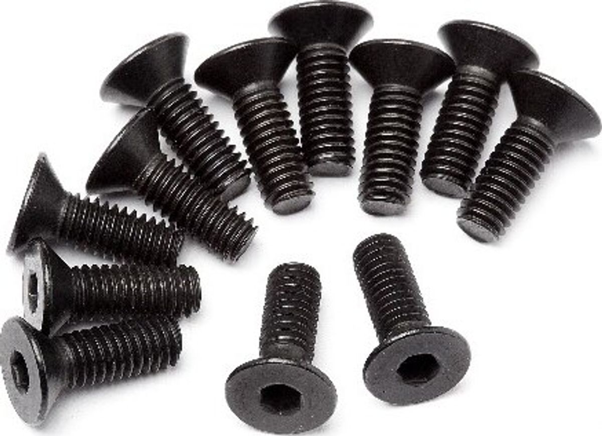 Flat Head Screw M4x12mm 12 Pcs - Mv24071 - Maverick Rc