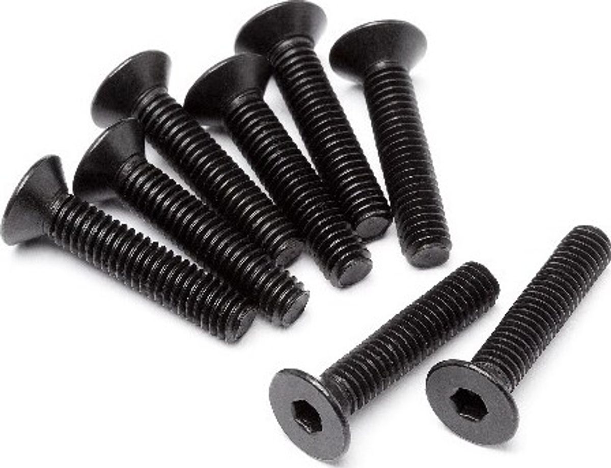 Flat Head Screw M4x20mm 12 Pcs - Mv24073 - Maverick Rc