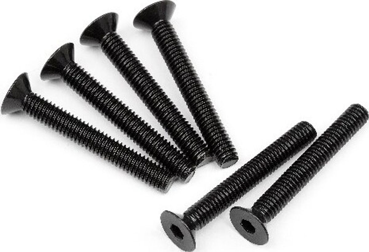 Flat Head Screw M4x30mm (hex Socket/6pcs) - Hp107908 - Hpi Racing