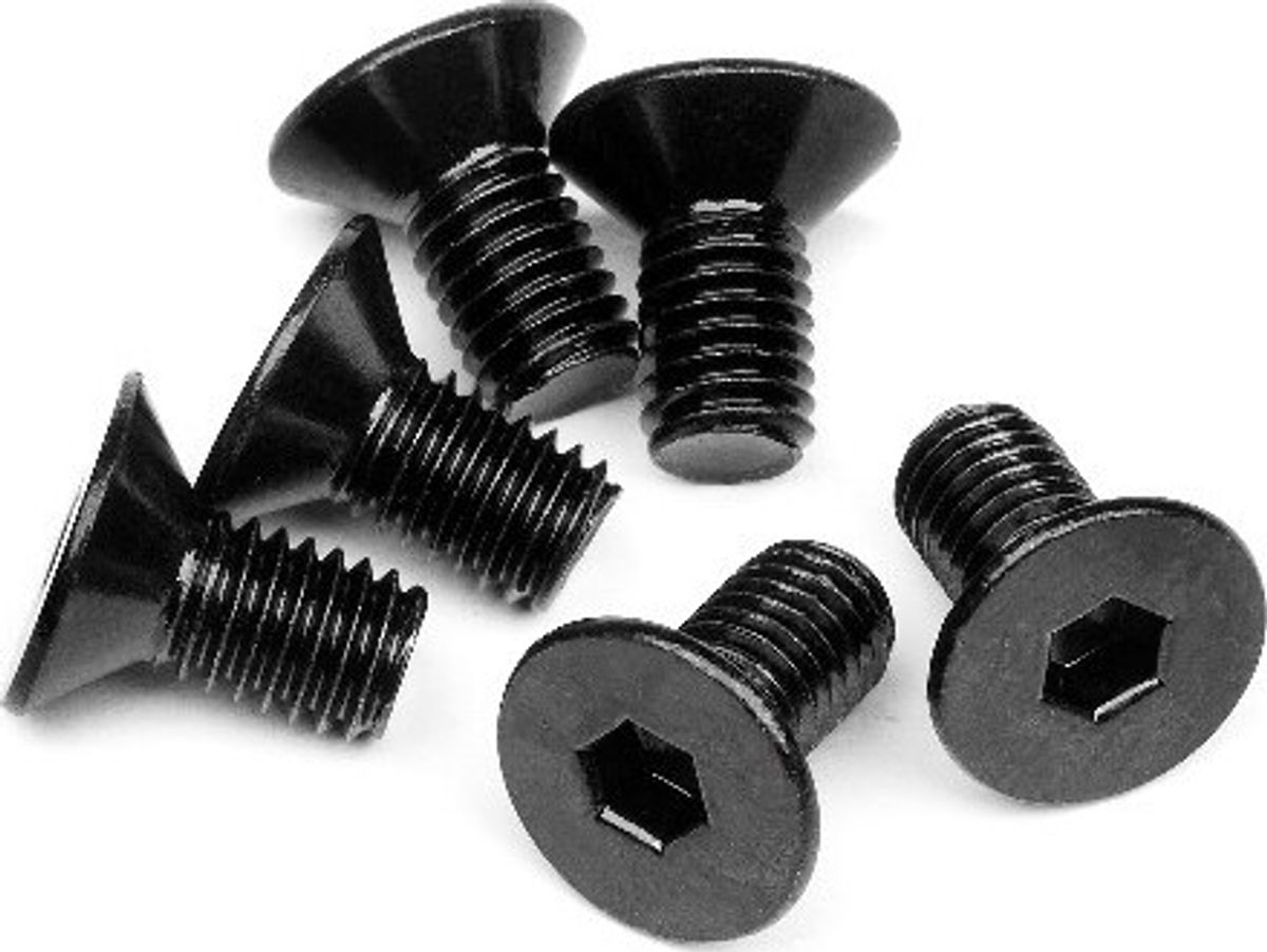 Flat Head Screw M5x10mm (hex Socket/6pcs) - Hp94727 - Hpi Racing