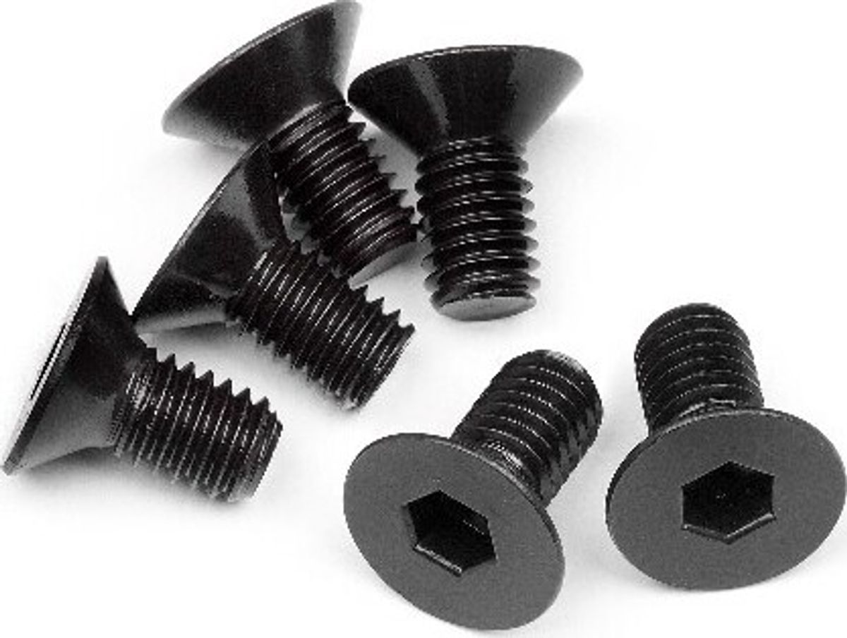 Flat Head Screw M6x12mm (hex Socket/6pcs) - Hp109919 - Hpi Racing