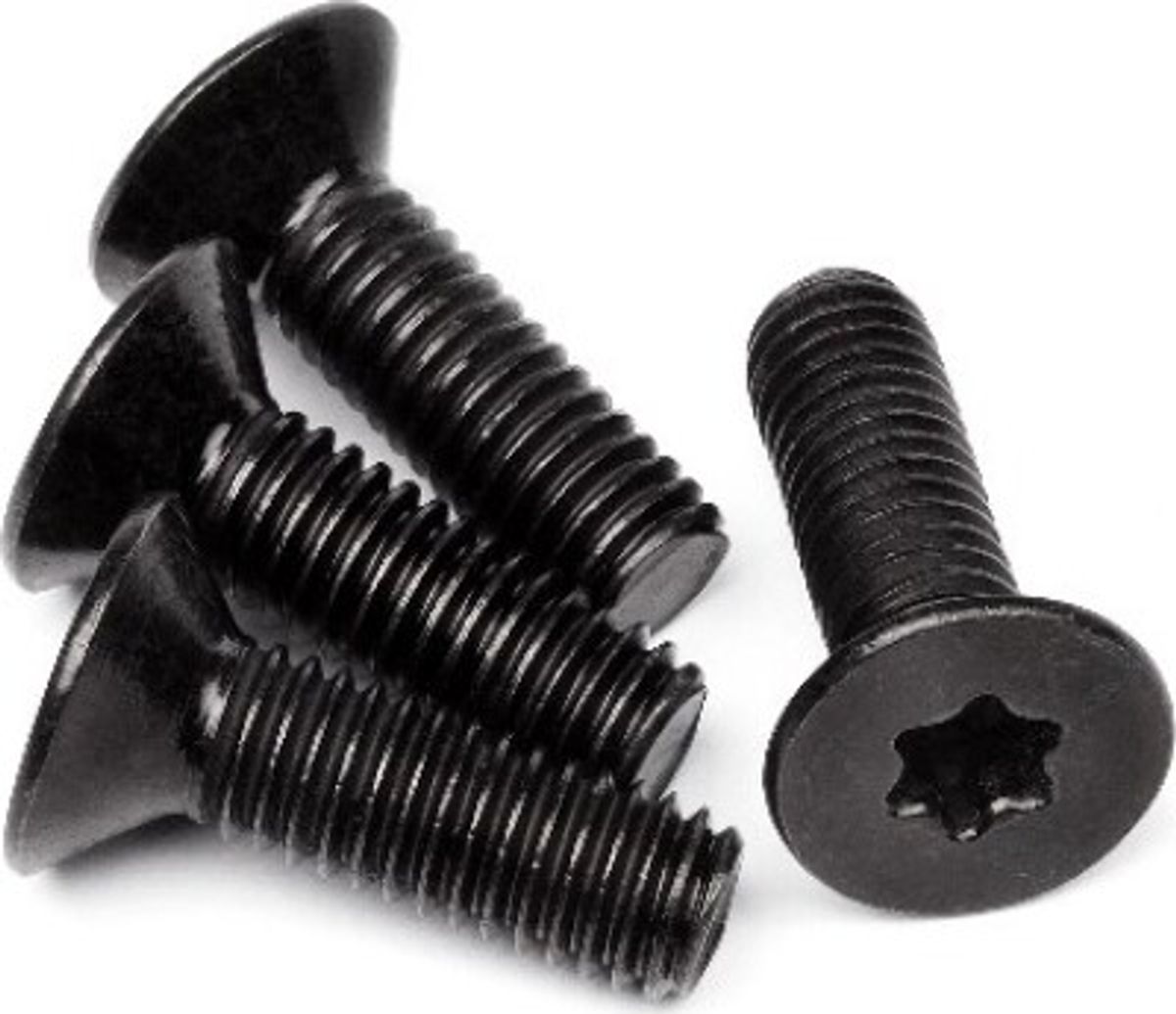 Flat Head Torx Screw M6x20mm (4pcs) - Hp15457 - Hpi Racing