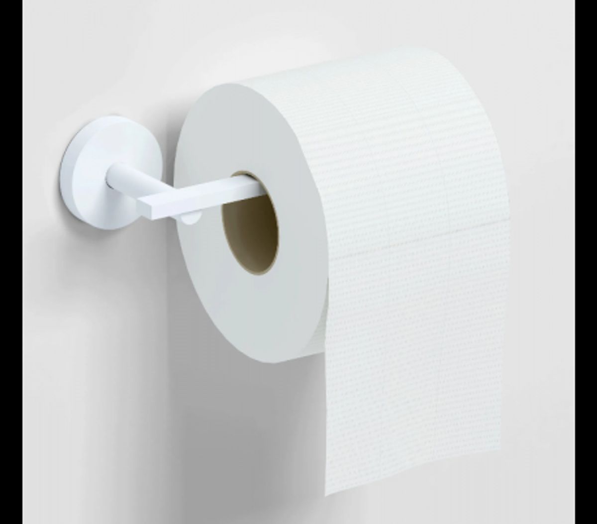 FLAT Toiletrulleholder B16,5 cm - Mat hvid