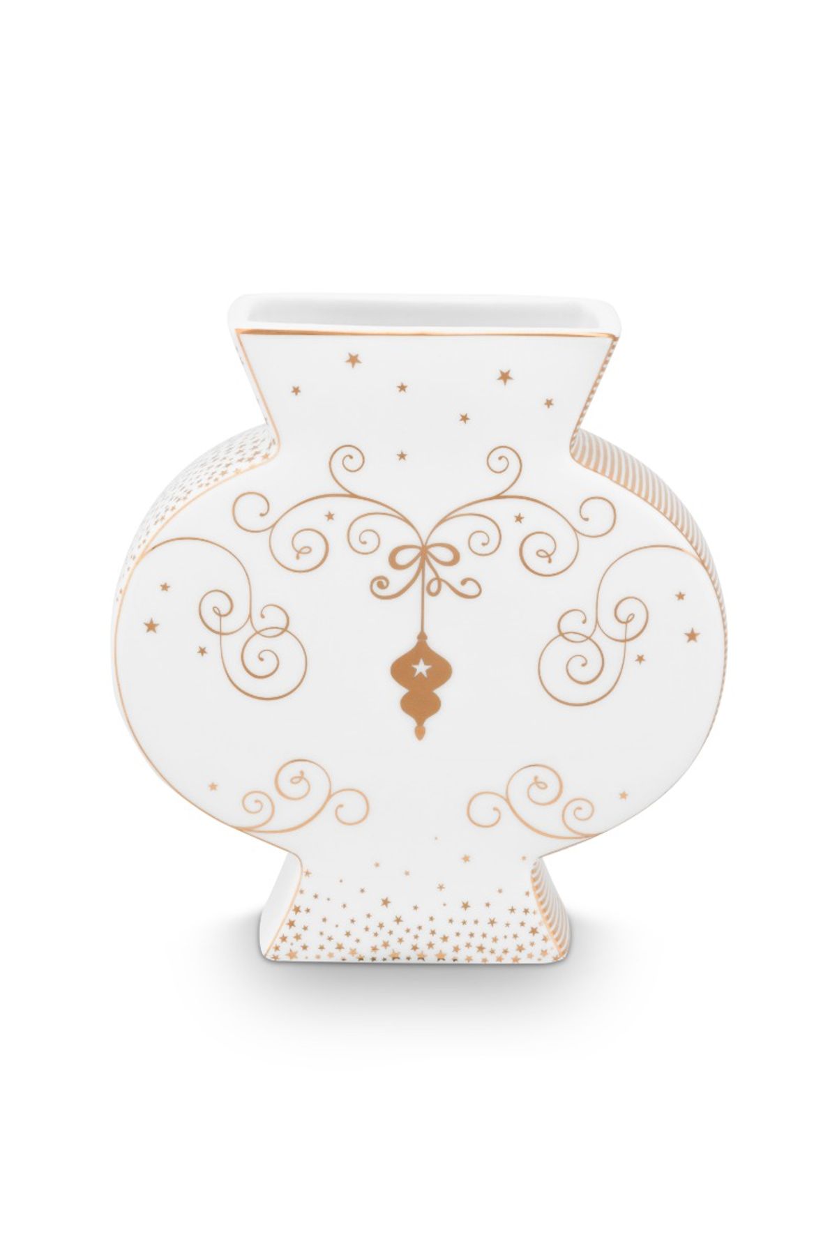 Flat Vase Royal Winter White 16.5cm