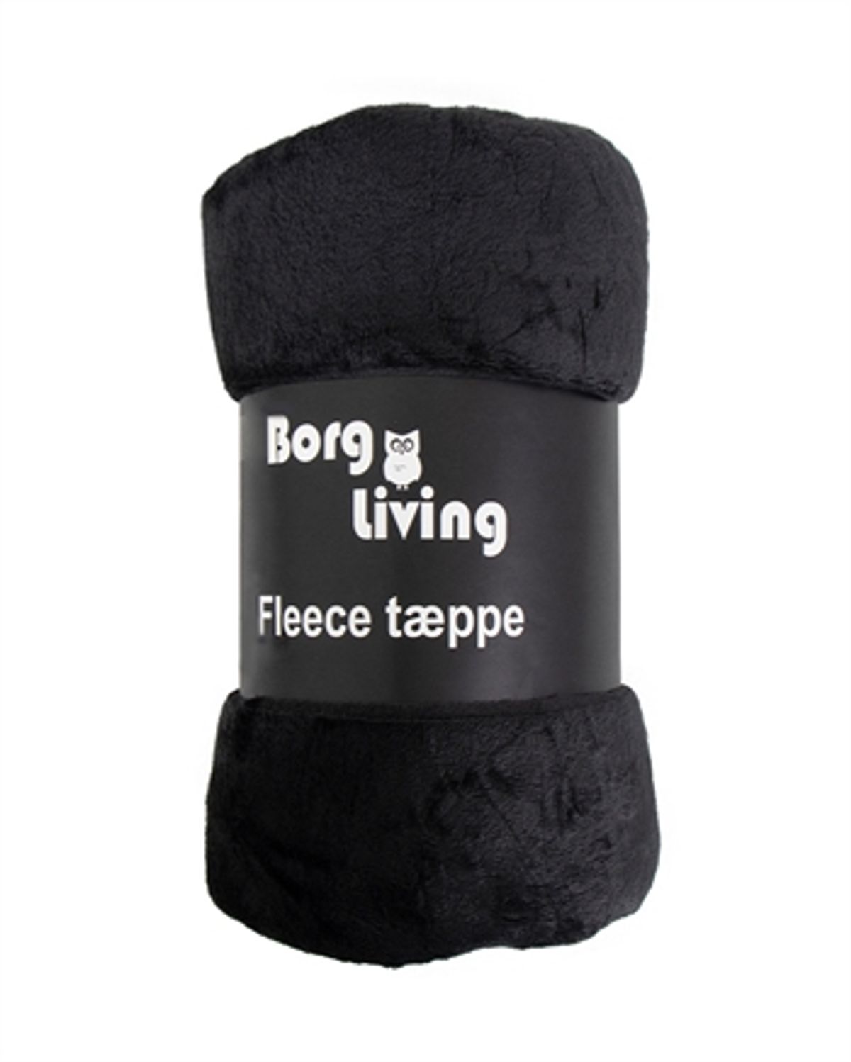 Fleece tæppe - Sort - 150x200 cm - Blødt og lækkert sofatæppe - Borg Living