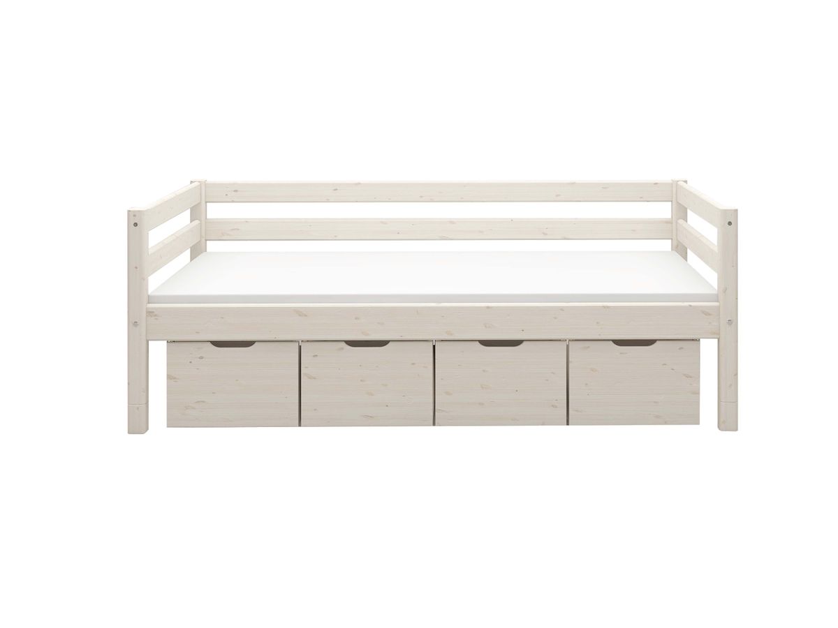 FLEXA Daybed 209.3 cm x 76.5 cm x 99.9 cm White Washed Pine