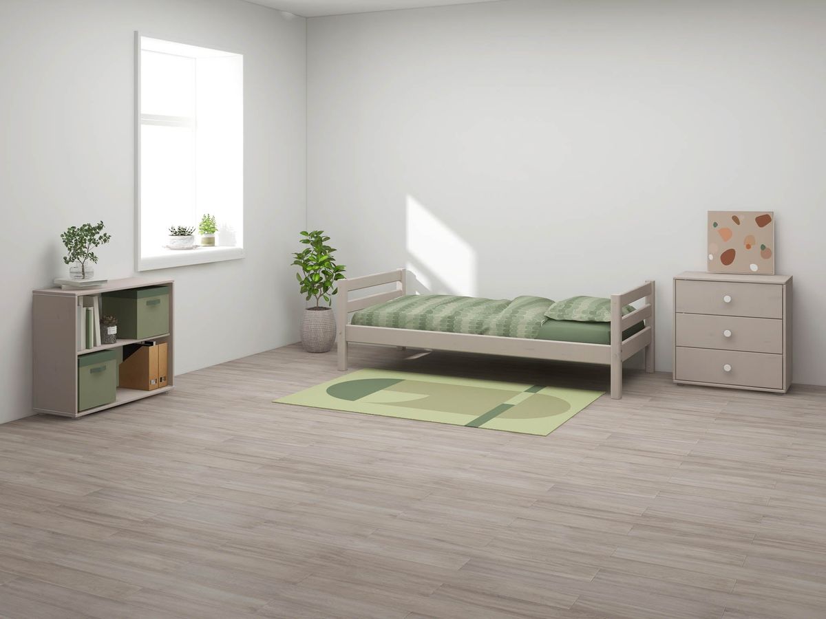 FLEXA Enkeltseng 210.0 cm x 66.5 cm x 100.0 cm Grey Washed Pine