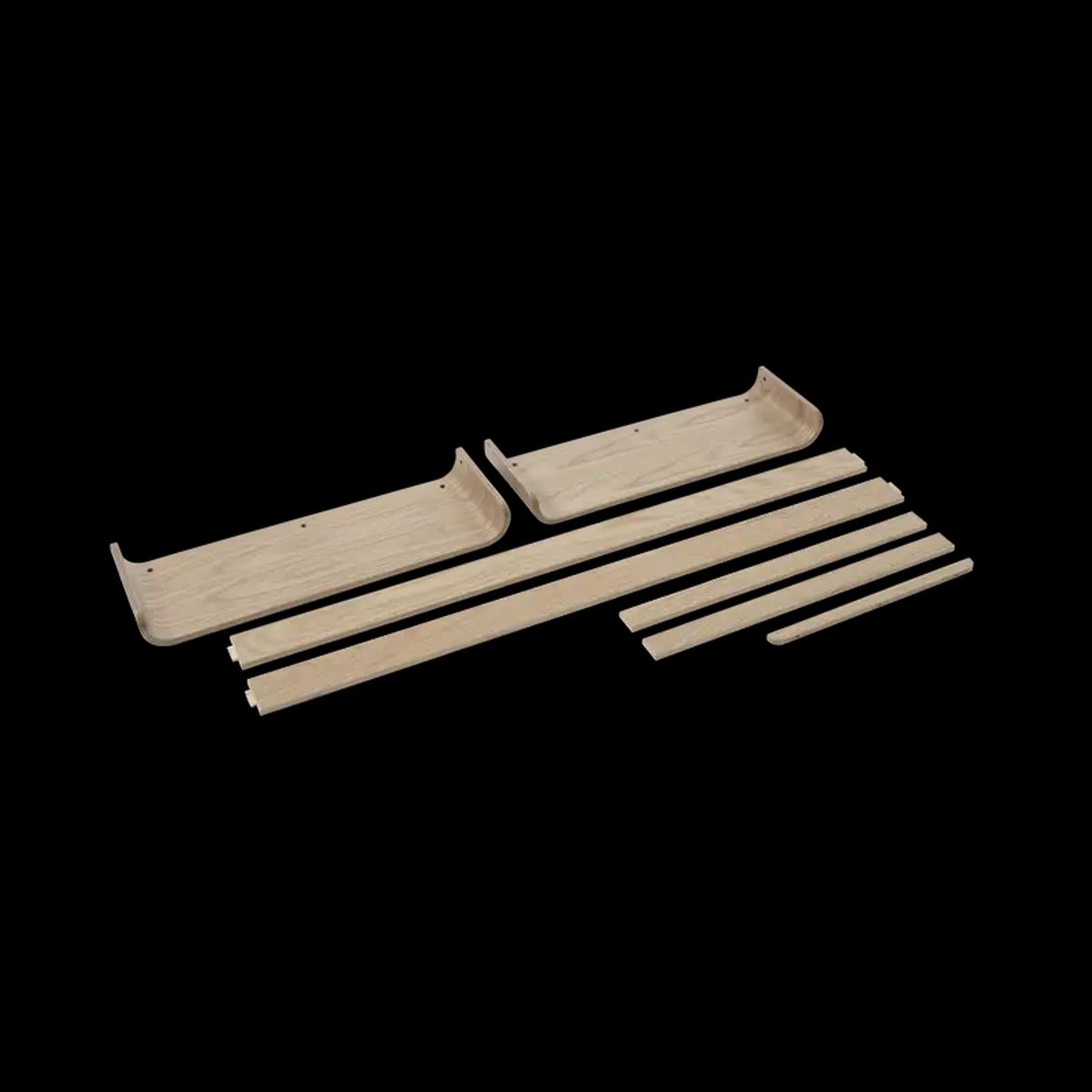 Flexa Junior bed Extension set 150x70 Oak Clear Lacq. For Baby bed