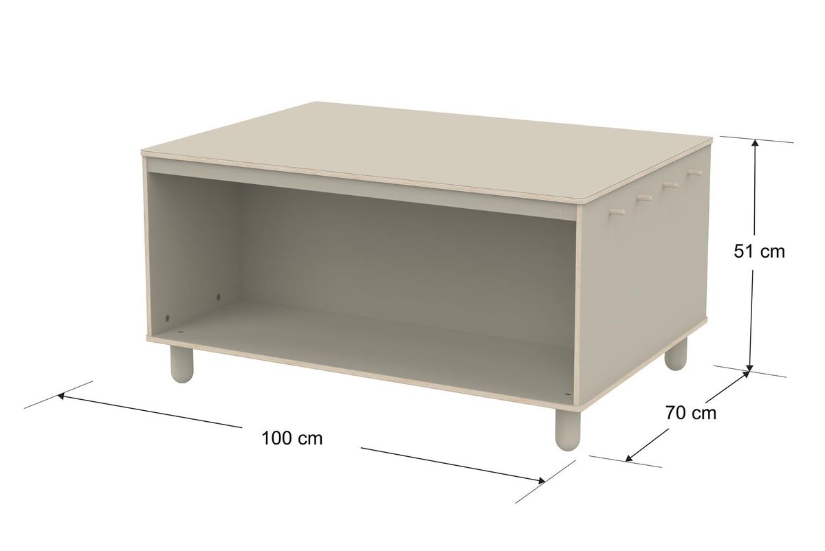 FLEXA Legebord 100.0 cm x 51.0 cm x 70.0 cm Warm Grey/Birch Plywood