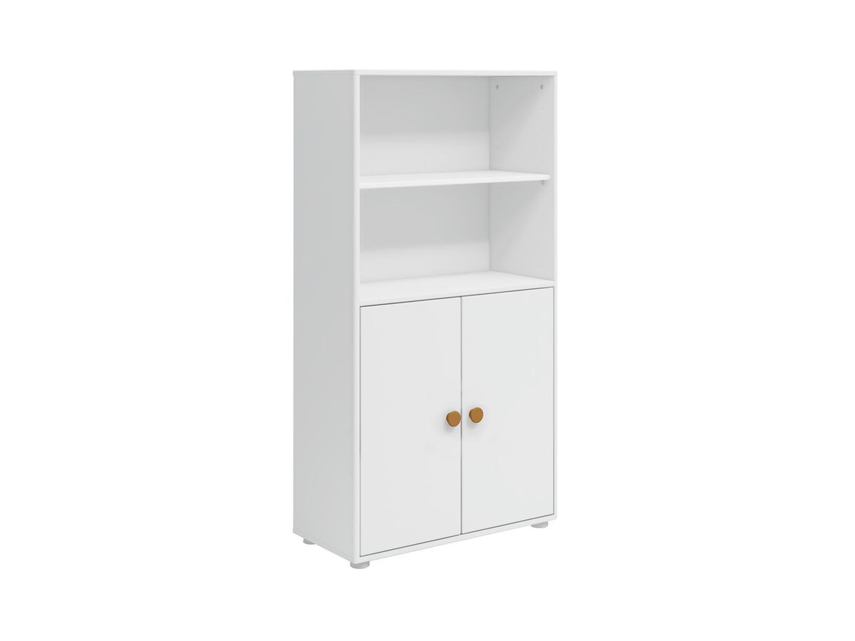 FLEXA Midi-reol, 2 låger 138.0 cm x 72.0 cm White/Mustard