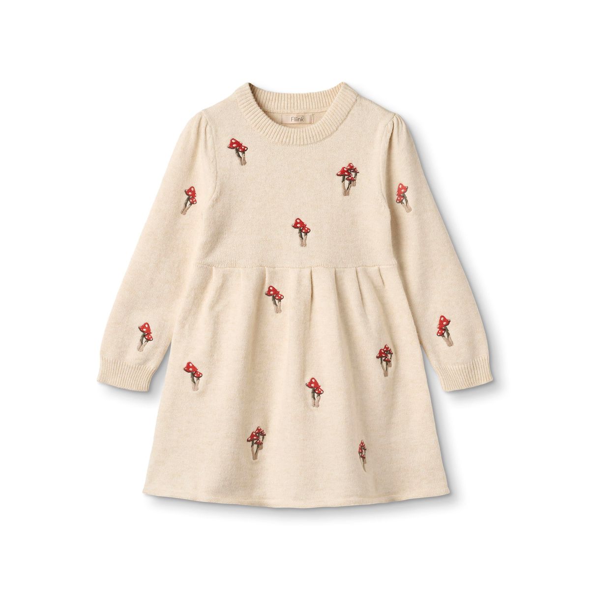 Fliink Benna Mushroom Dress - Sandshell - 80 cm