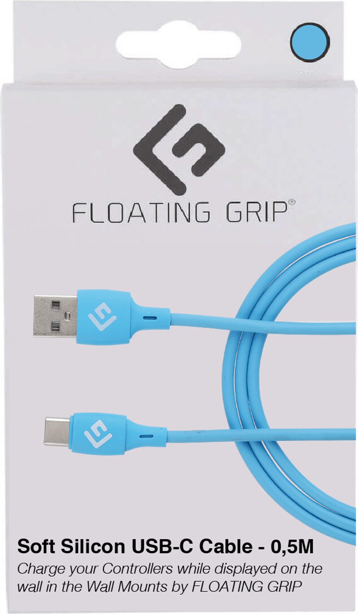 Floating Grip - Usb-c Kabel - 0,5 Meter - Blå