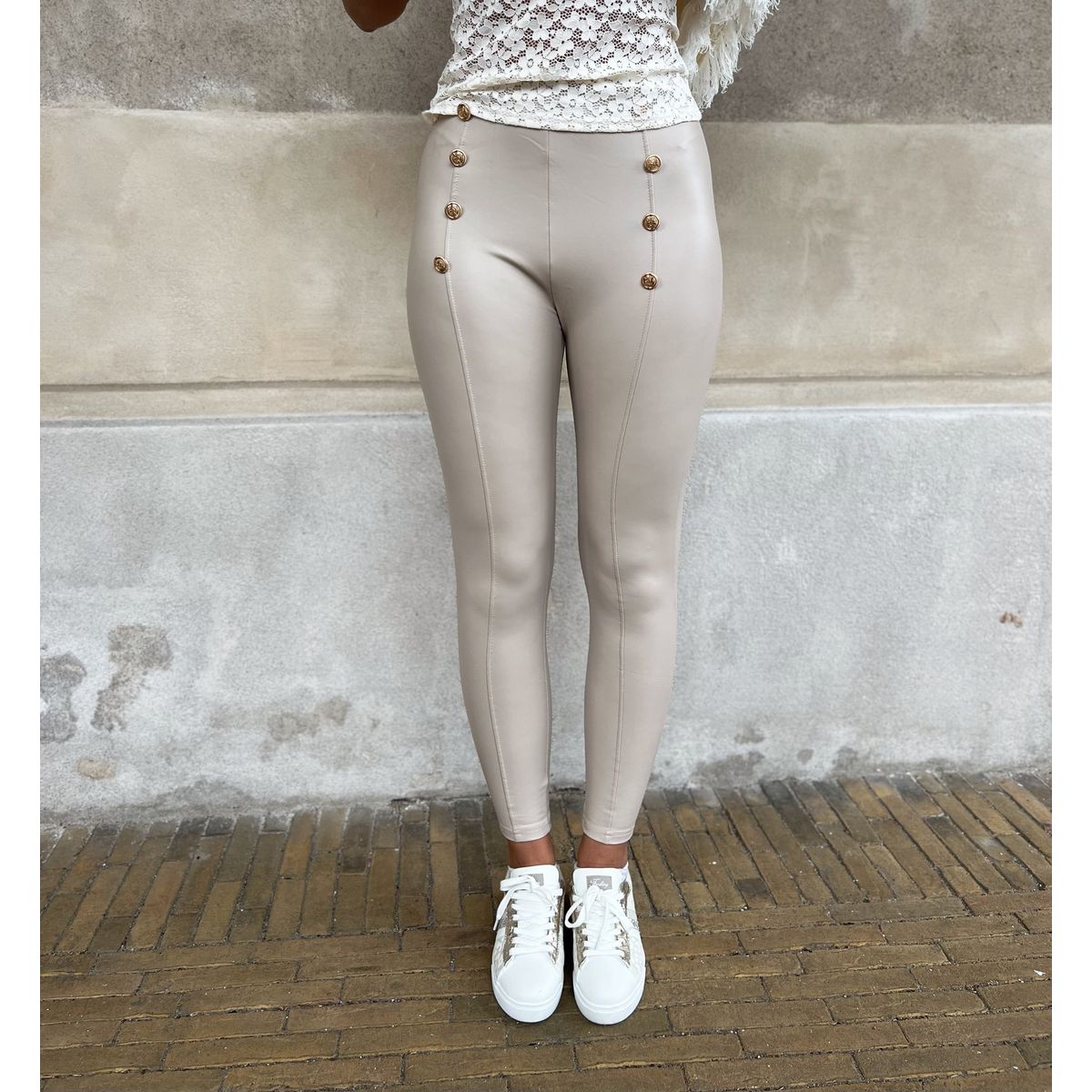 Flora beige leggings