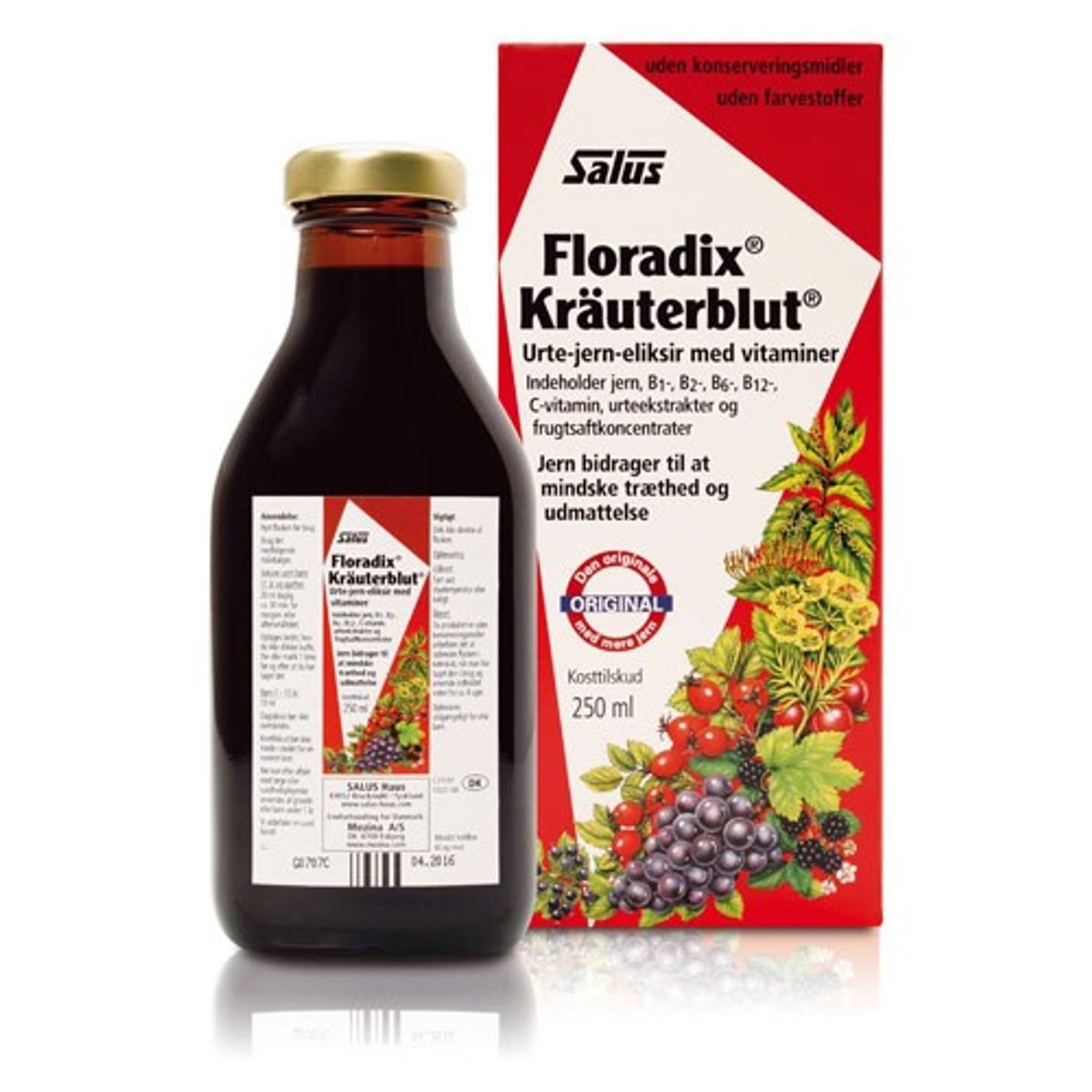 Floradix Kräuterblut Urte-jern mikstur - 250 ml - Mezina