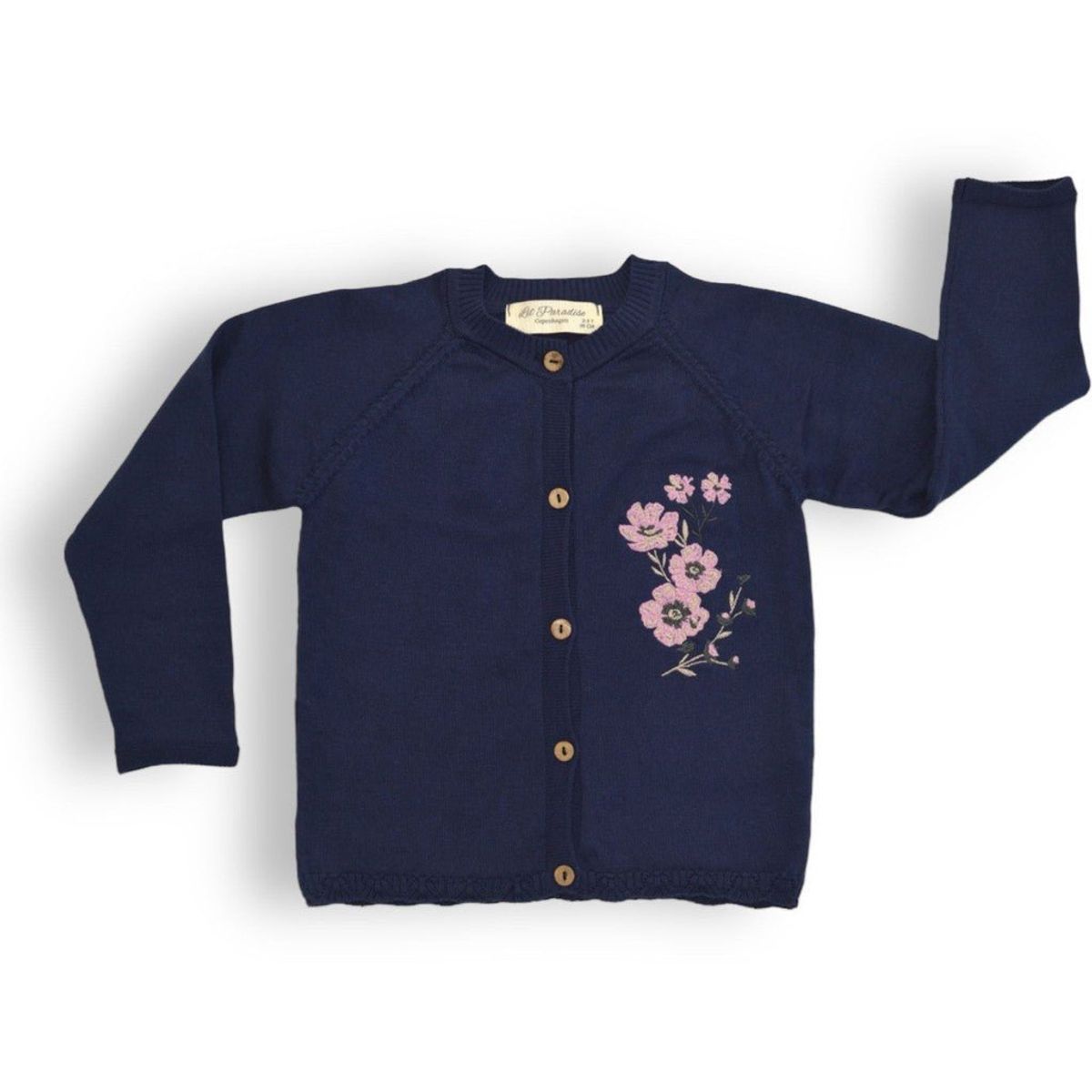 Floral fantasy cardigan - Dark blue / 18-24m - 92cm