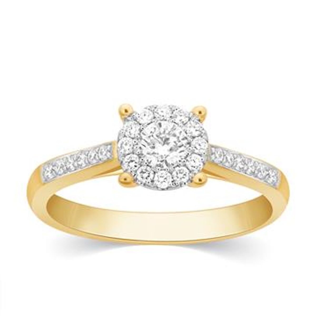 Flower diamantring i 18 kt. guld- eller hvidguld, 0.48 ct diamanter - 50