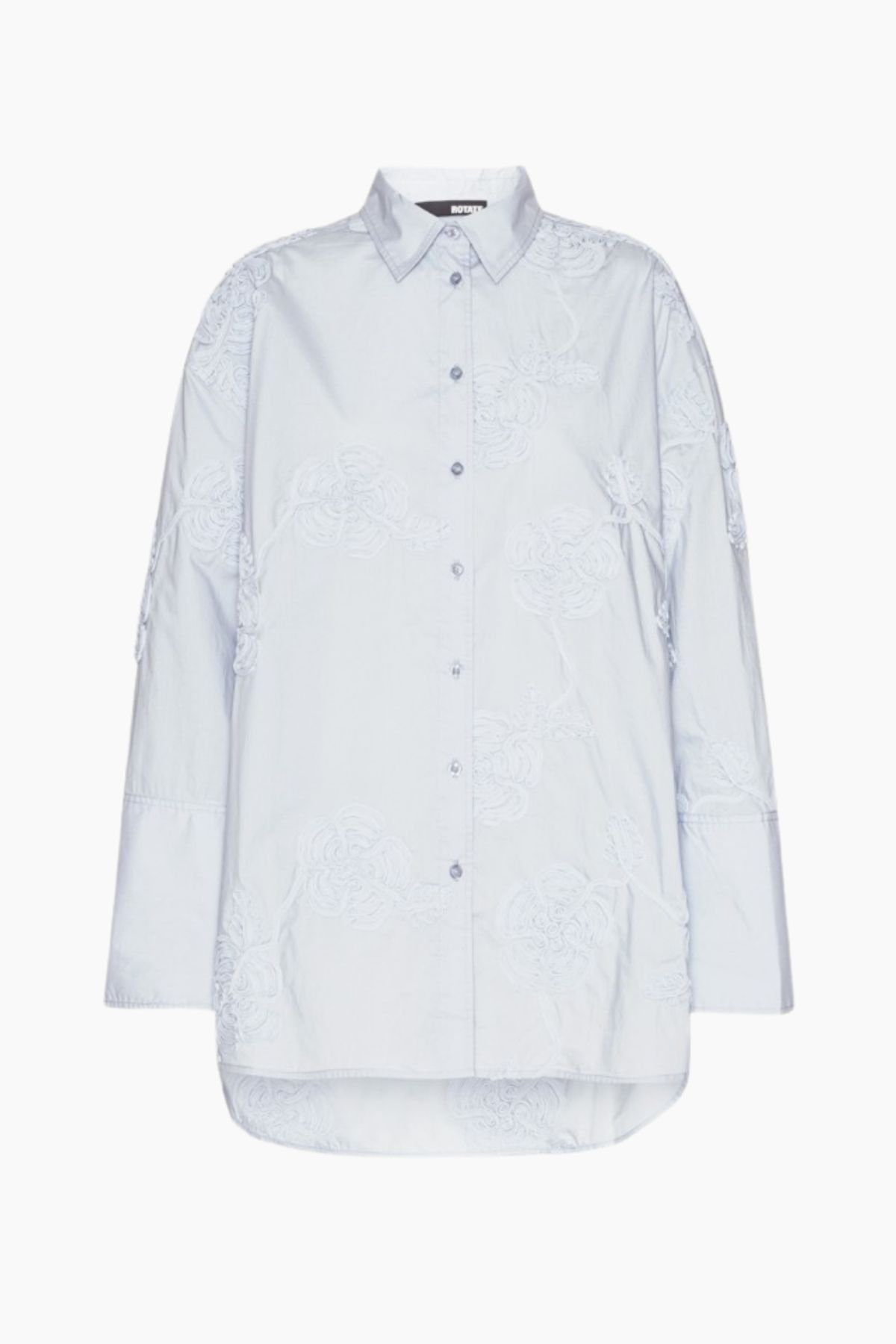 Flower Oversized Shirt - Skyway Blue - ROTATE - Blå L