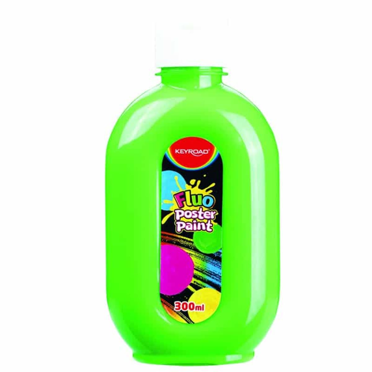 Fluorescerende neon grøn plakatmaling 300ml.