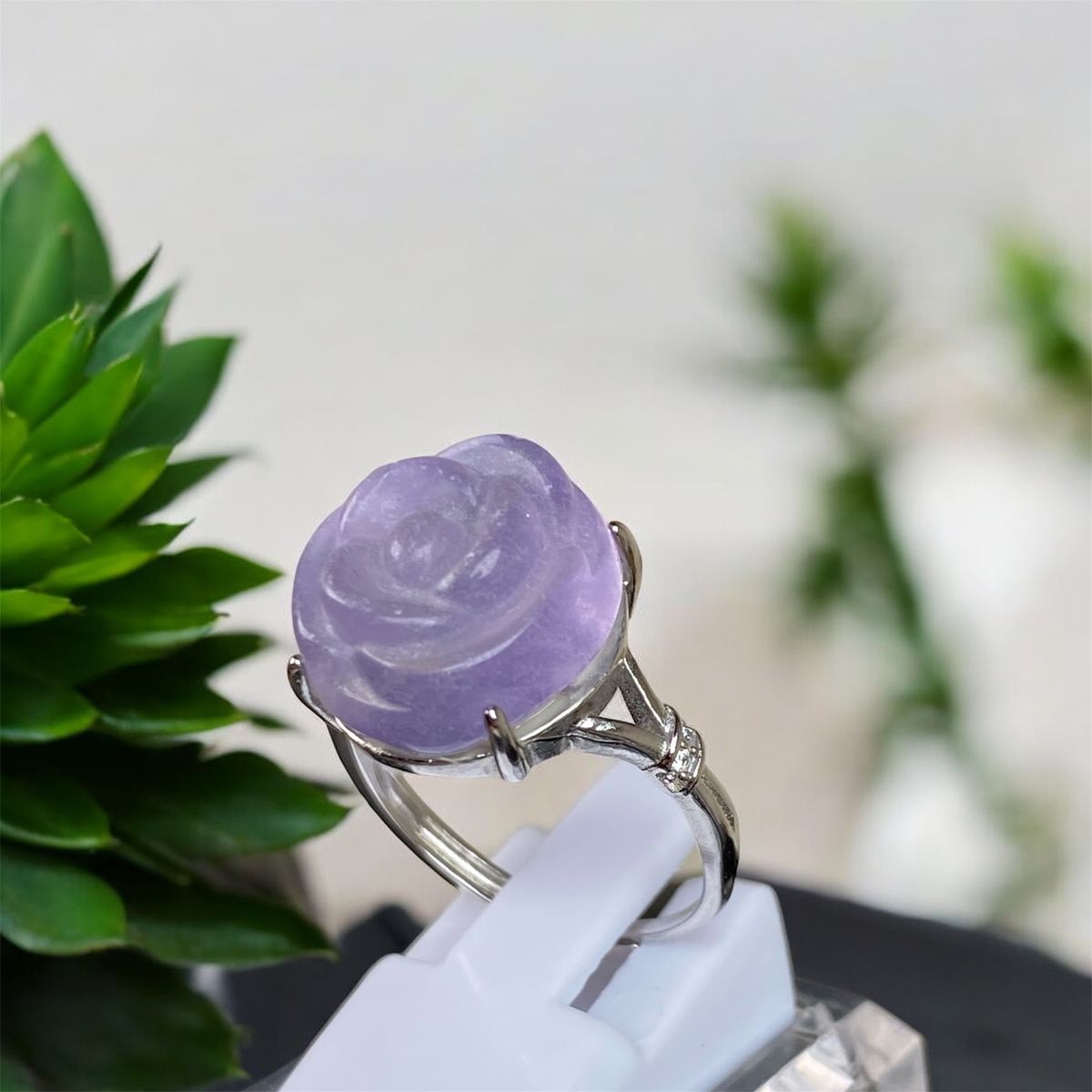 Fluorit rose fingerring