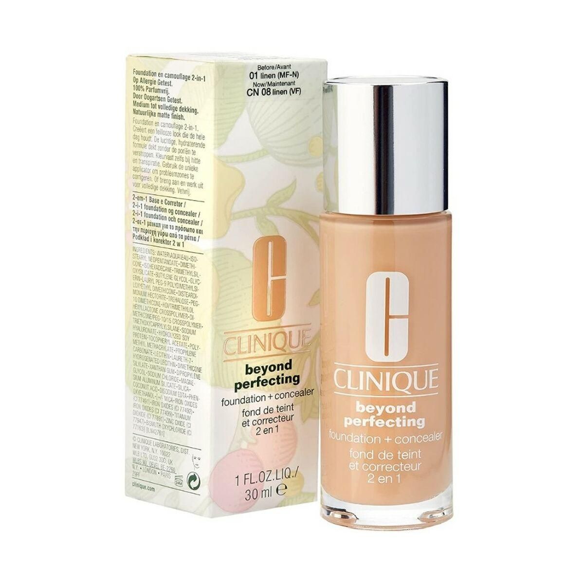 Flydende makeup foundation Clinique Beyond Perfecting 1-linen 2-i-1 30 ml