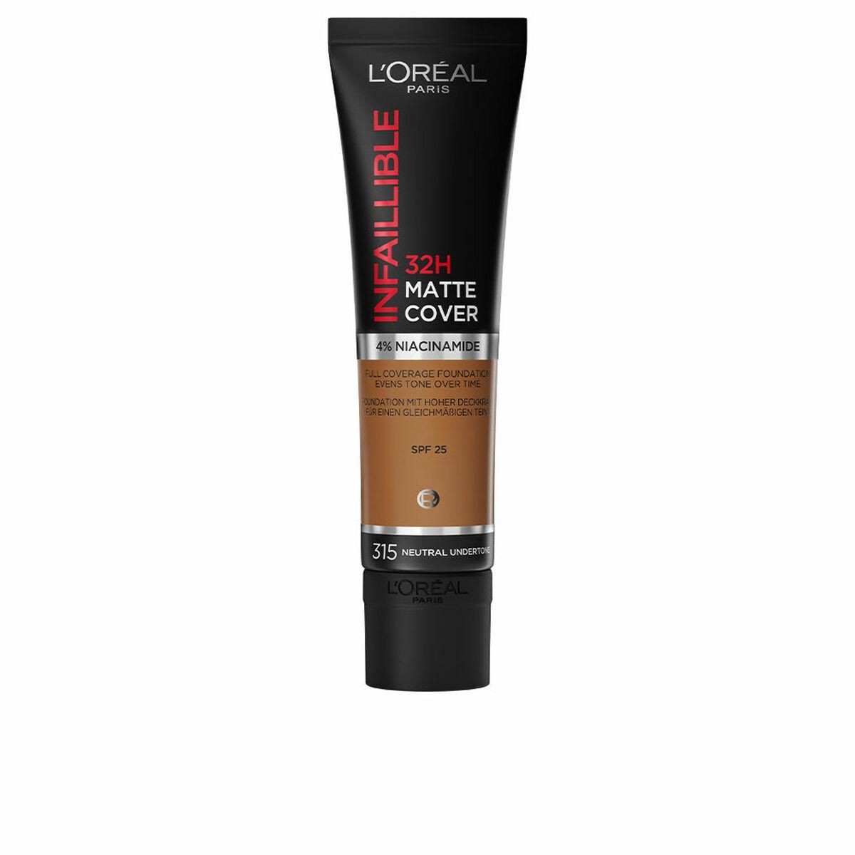 Flydende makeup foundation L'Oreal Make Up Infalible 32H Matte Cover Nº 315 neutral undertone Spf 25