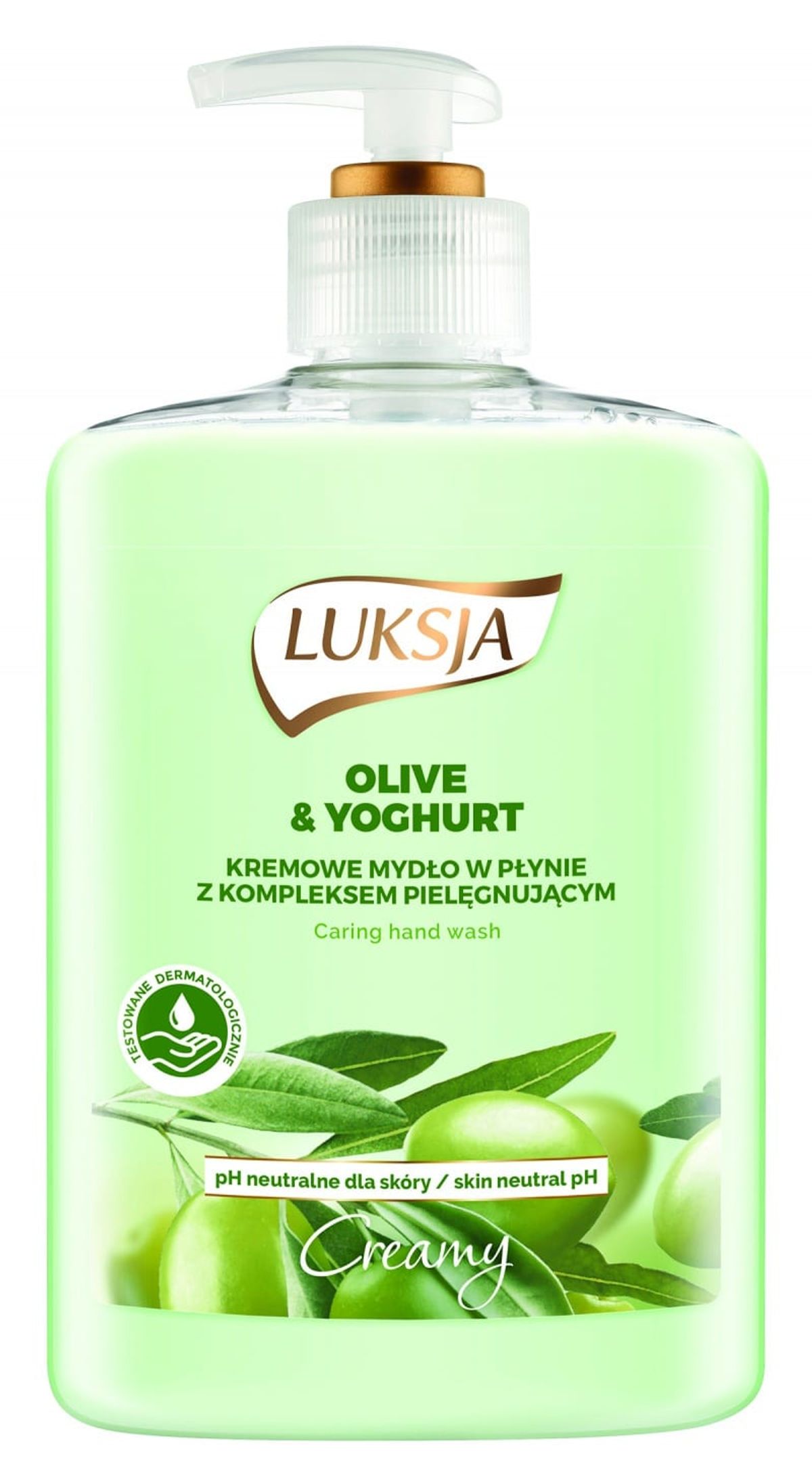 Flydende sæbe Luksja Oliven Yoghurt 500ml.