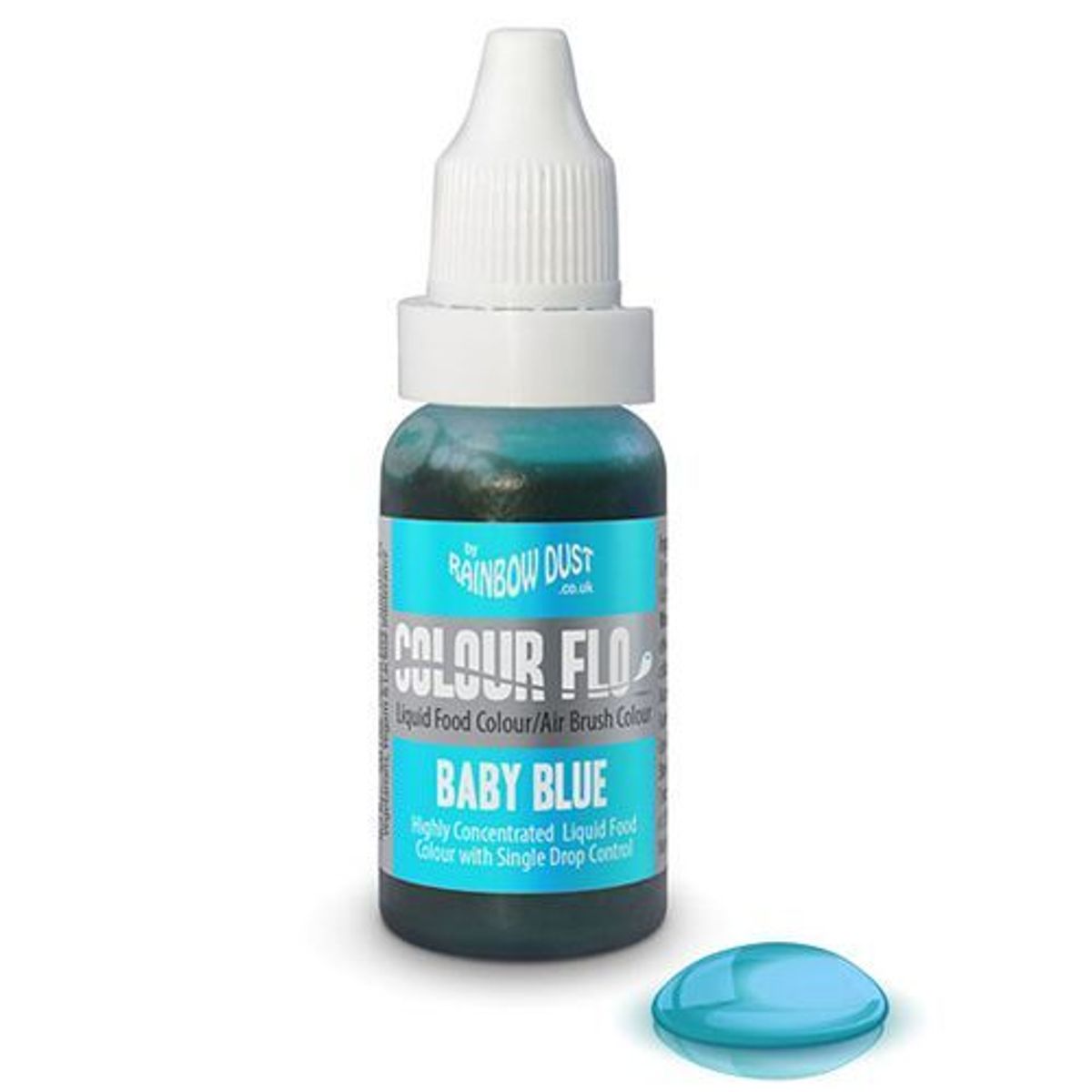 Flytende farge - Baby Blue 16 ml, Rainbow Dust