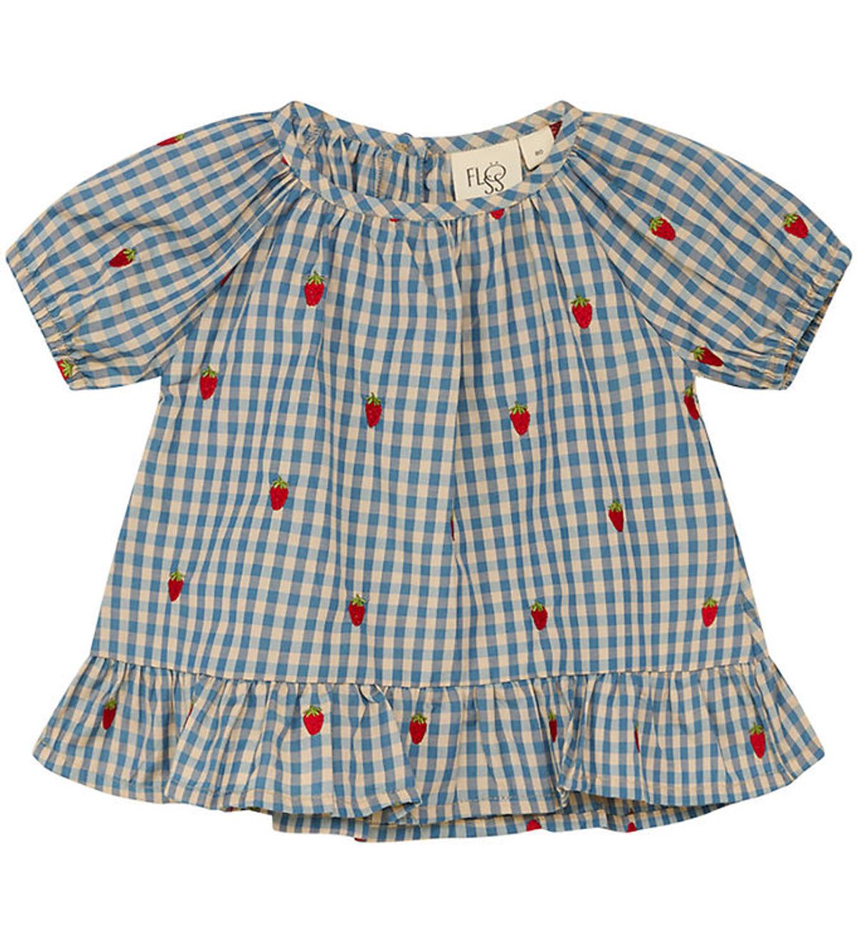 Flöss Bluse - Polly - Berry/Blue Gingham