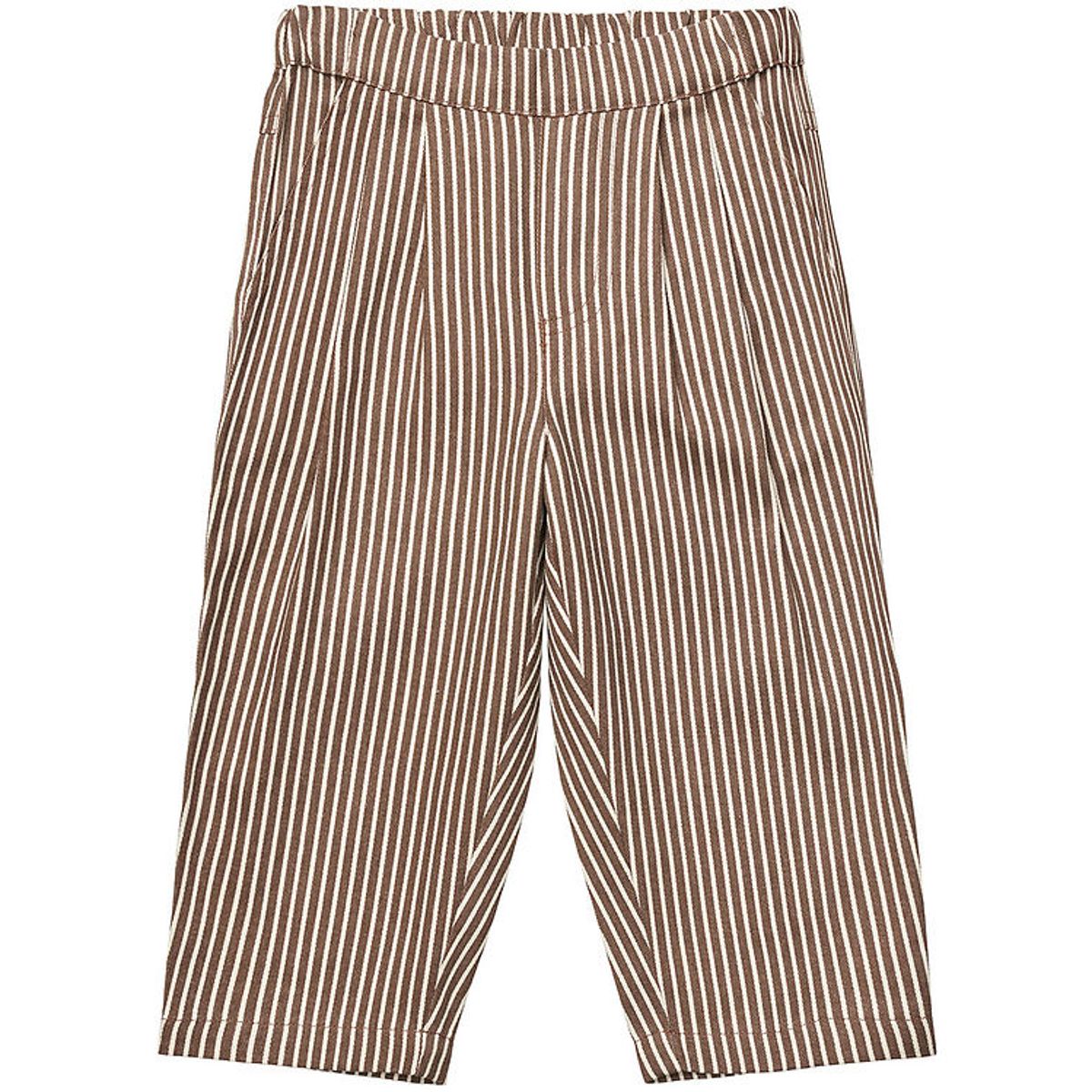 Flöss Bukser - Bib - Roast Brown Stripe