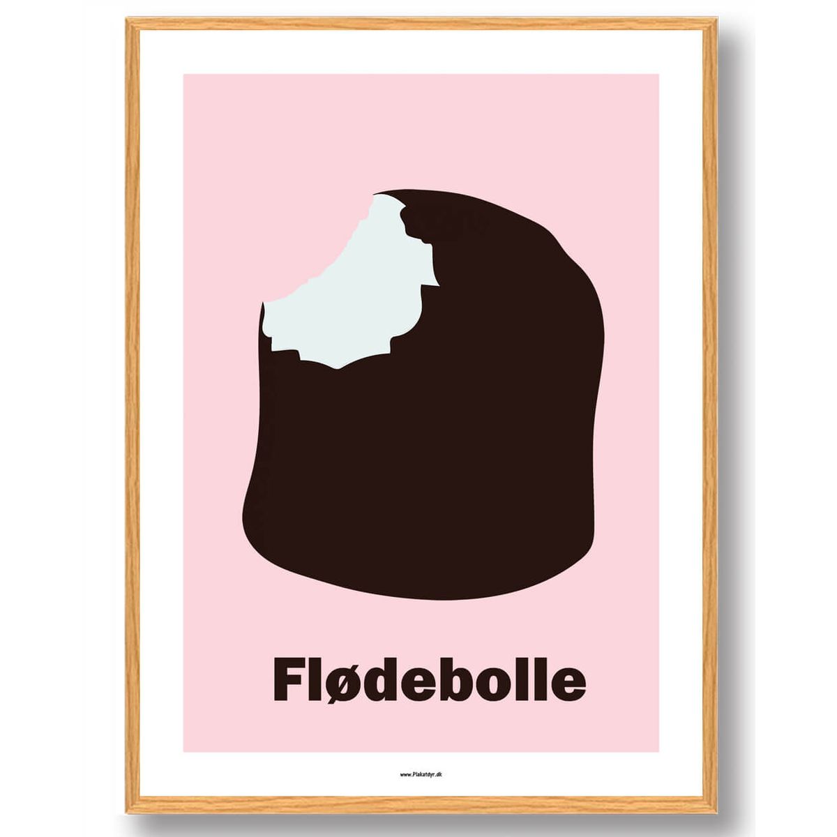 Flødebolle - plakat (Størrelse: L - 50x70cm (B2))