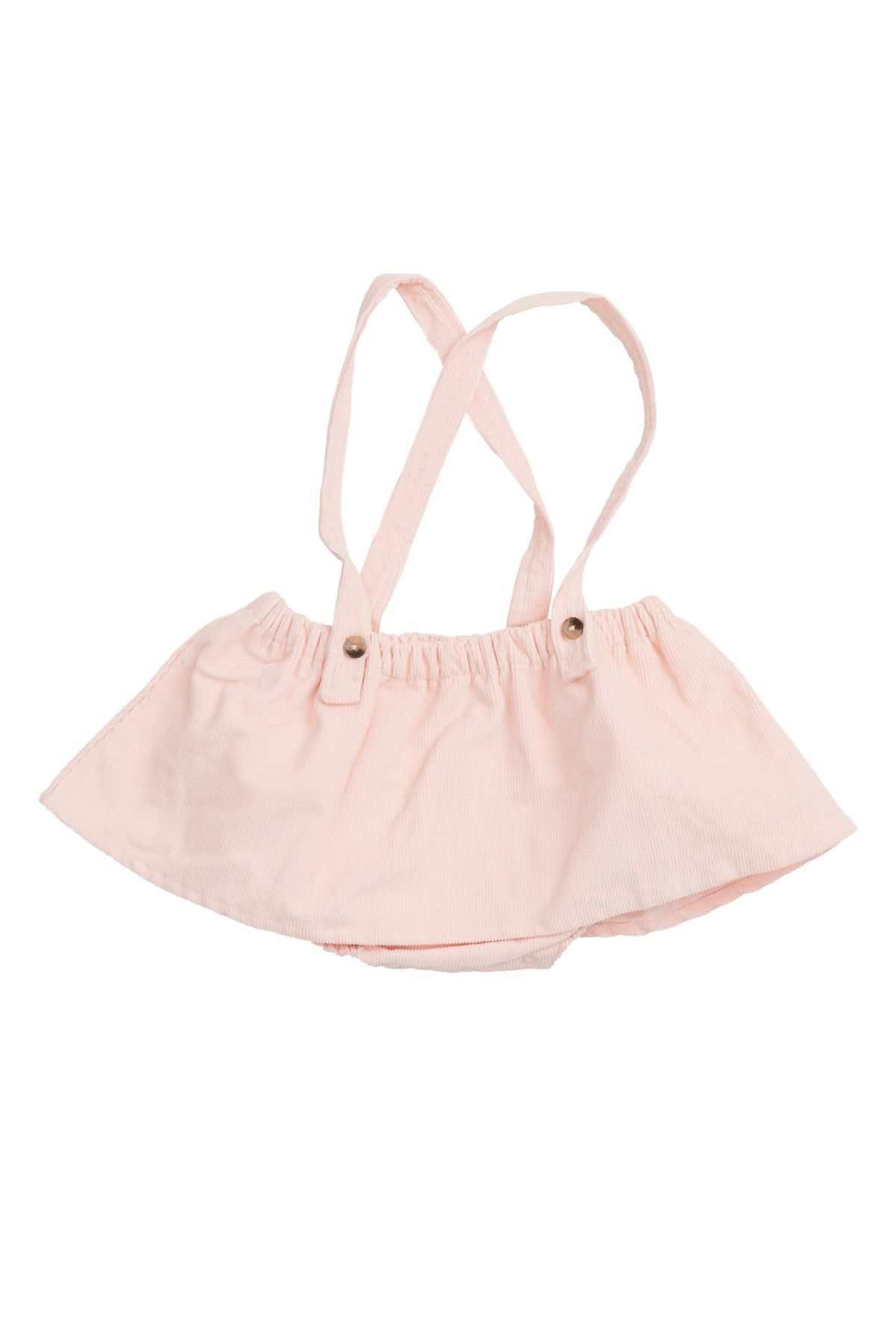 FLØJLSNEDERDEL MED FASTSYET BLOOMERS - SOFT PINK - SOFT PINK / 50