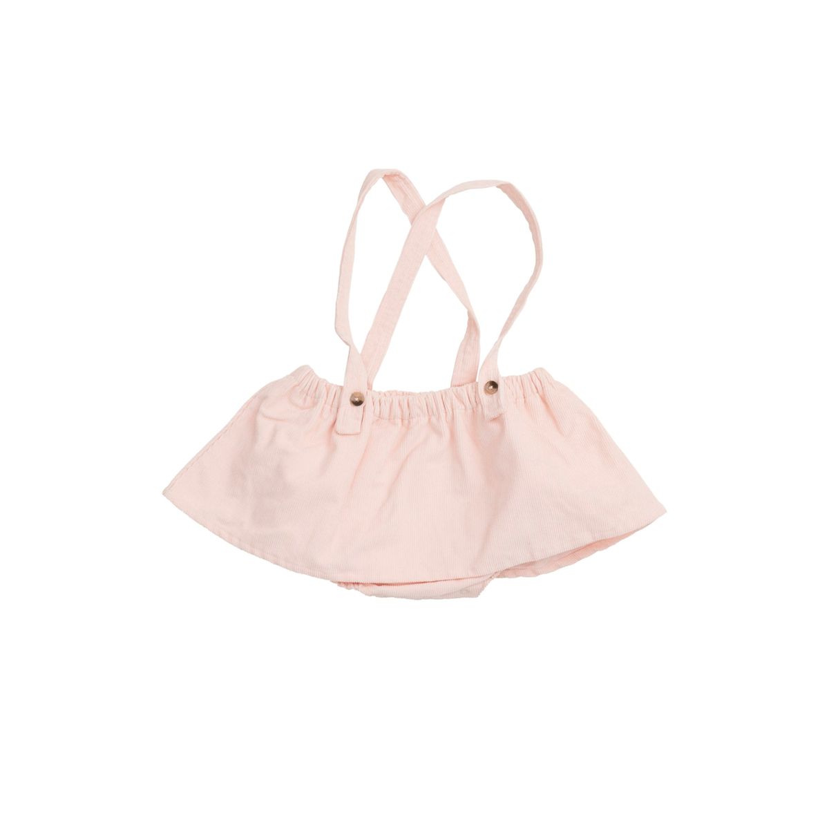 FLØJLSNEDERDEL MED FASTSYET BLOOMERS - SOFT PINK - SOFT PINK / 92