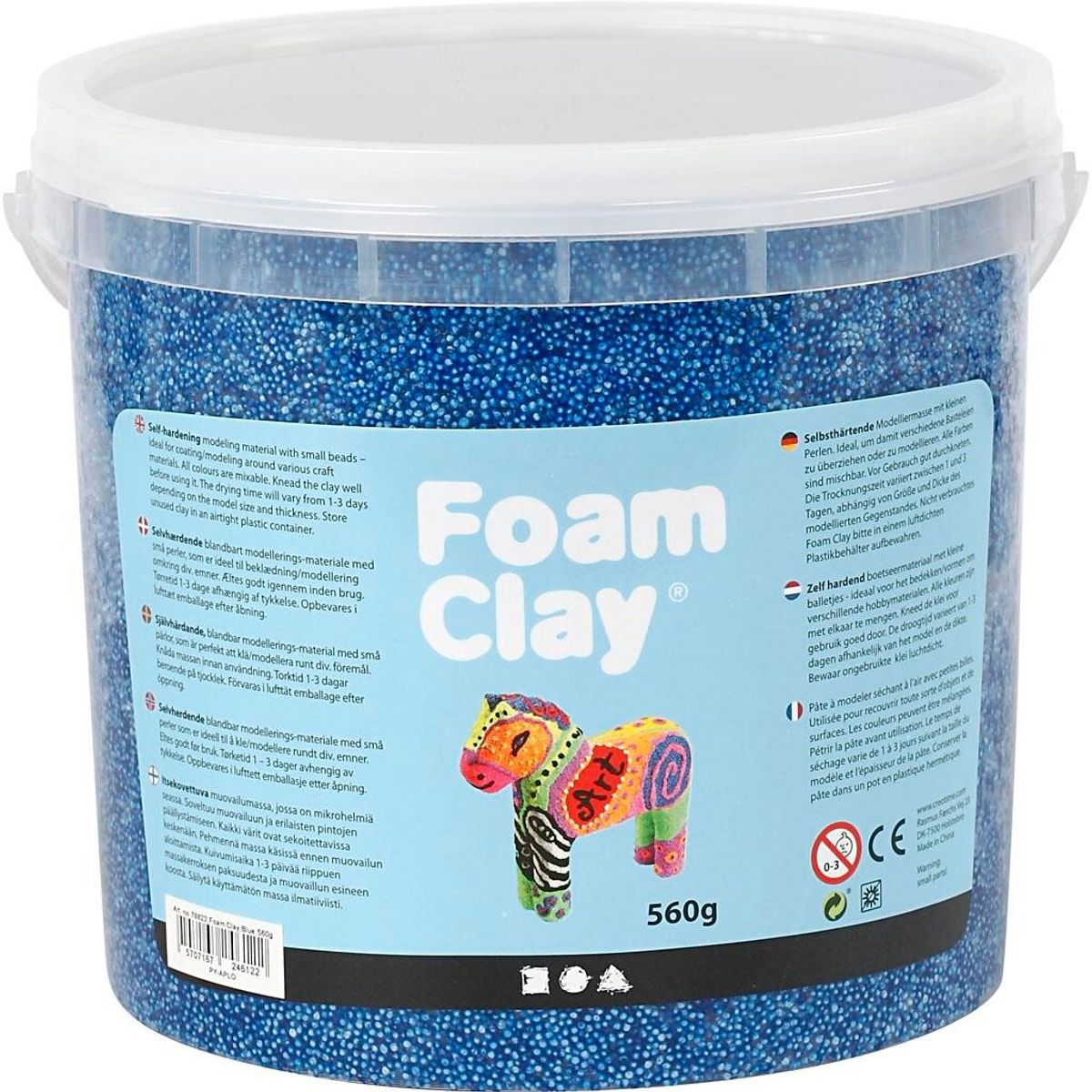 Foam Clay, blå, 560 g