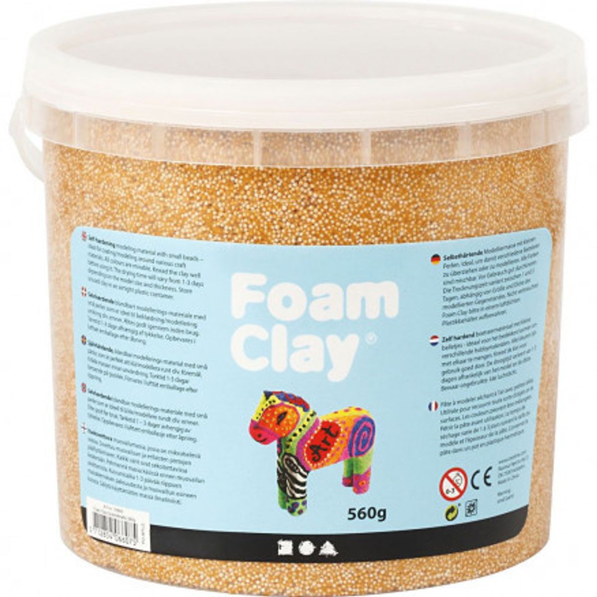 Foam Clay ®, guld, metallic, 560 g/ 1 spand