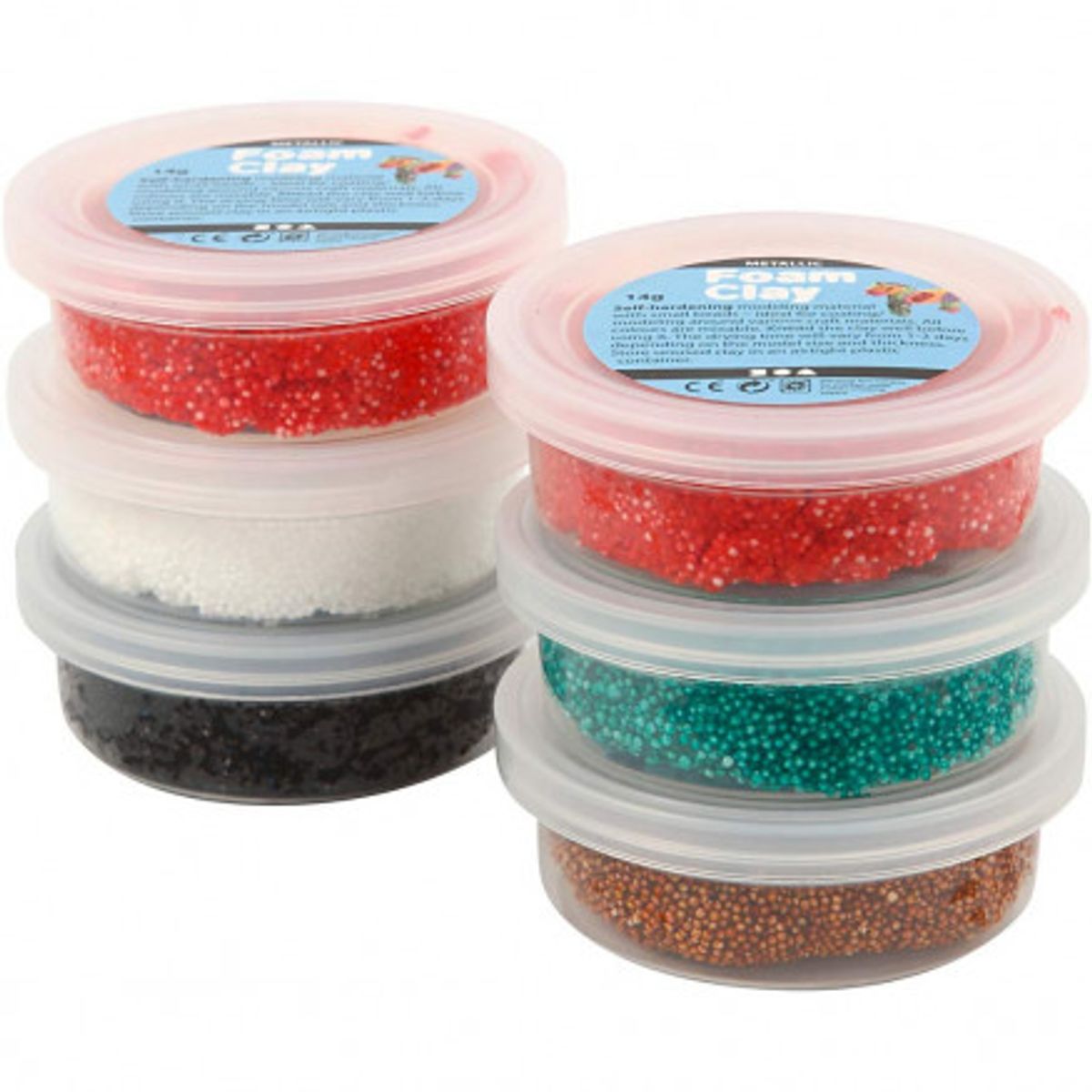 Foam Clay ®, julefarver, 6x14 g/ 1 pk.